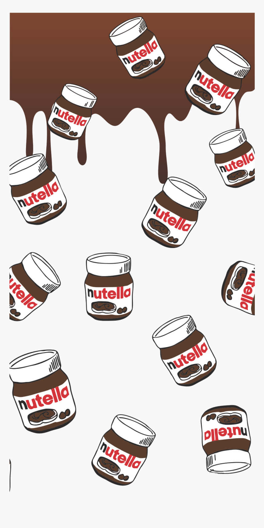 Nutella Jars With Chocolate Dripping From Them Wallpaper