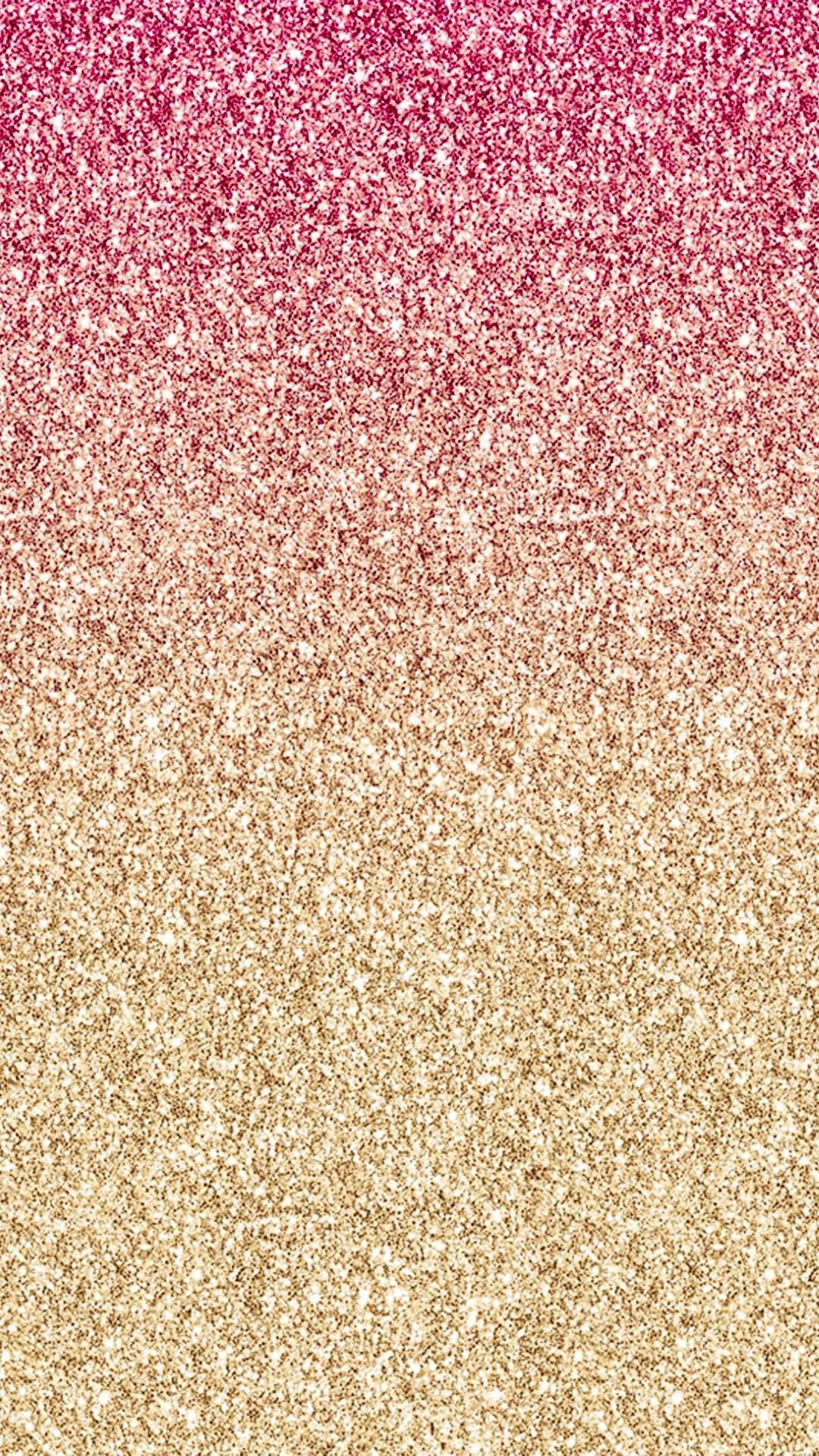 Iphone Glitter Sparkle Rosa E Dourado Papel de Parede
