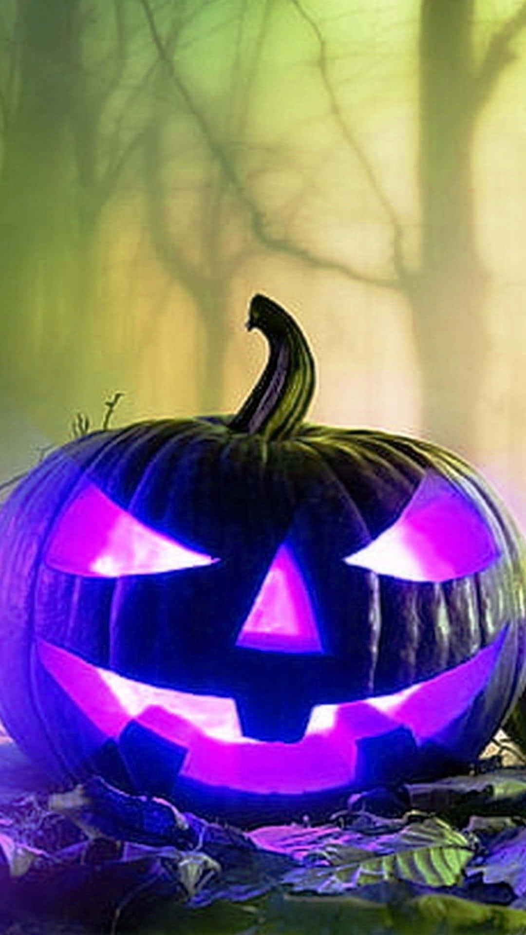 Purple Jack O Lantern Iphone Halloween Background