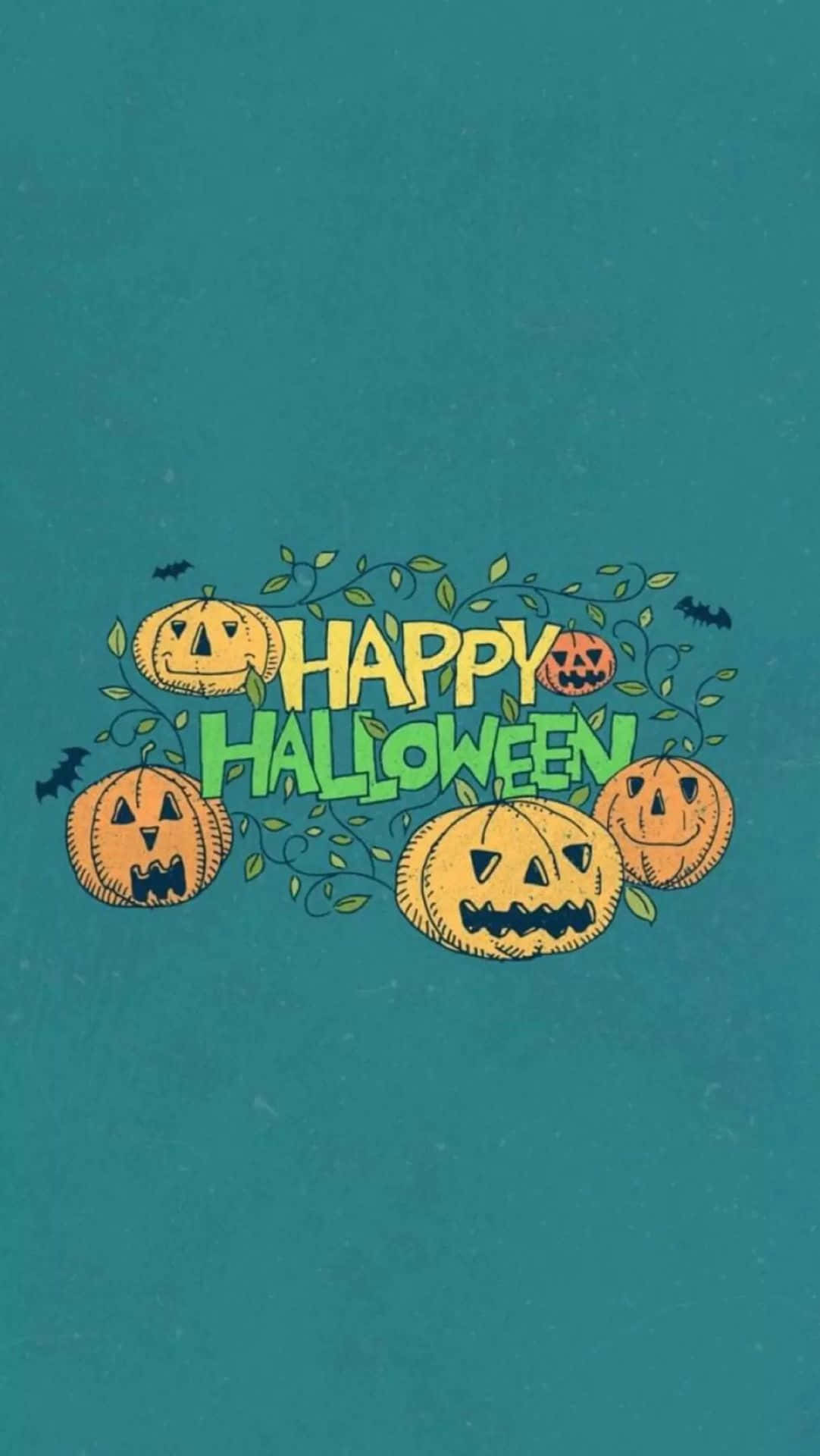 Fondode Pantalla De Iphone Para Halloween Con Saludo Festivo.