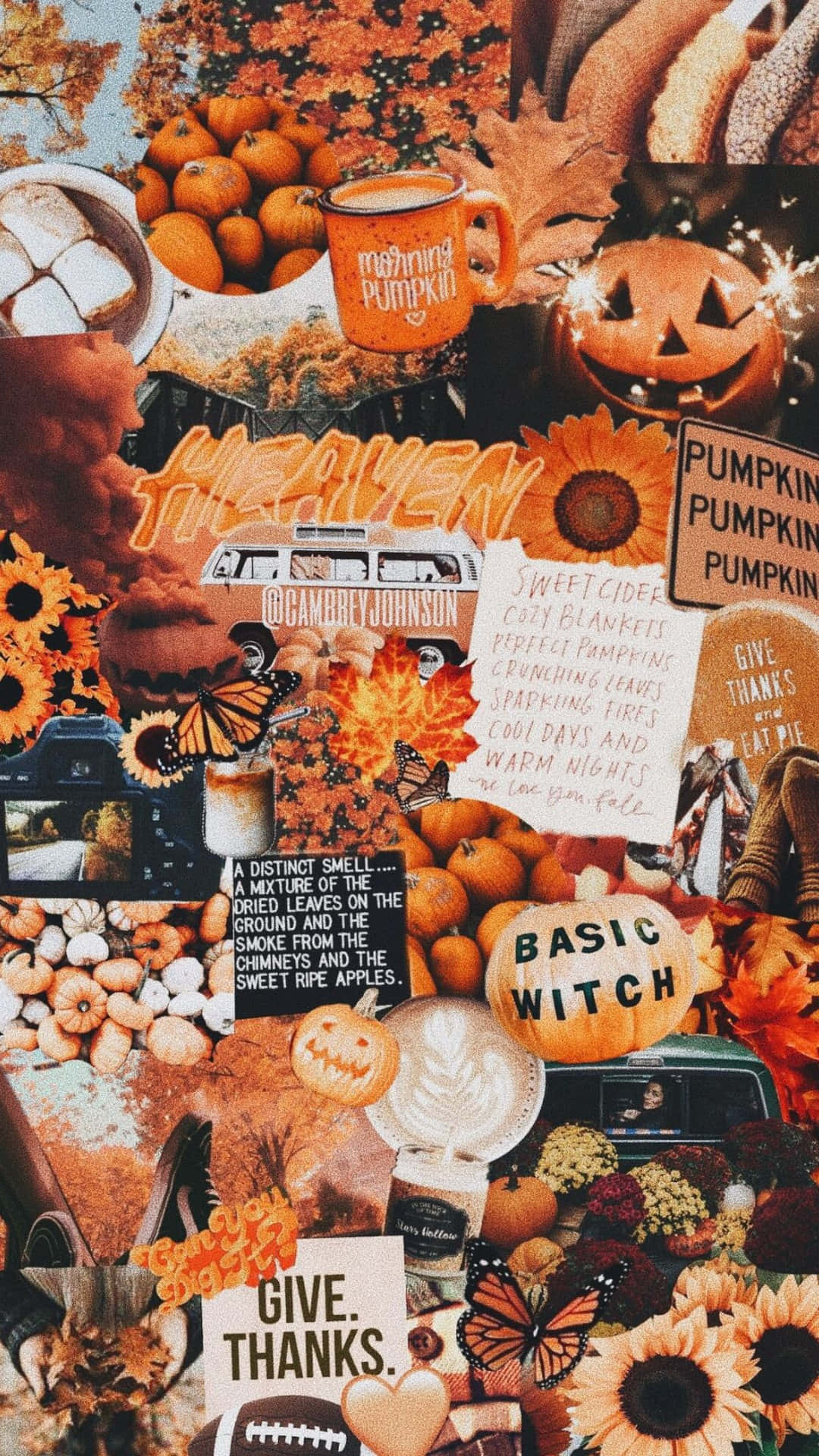Aestetisk collage til iPhone Halloween-baggrund.