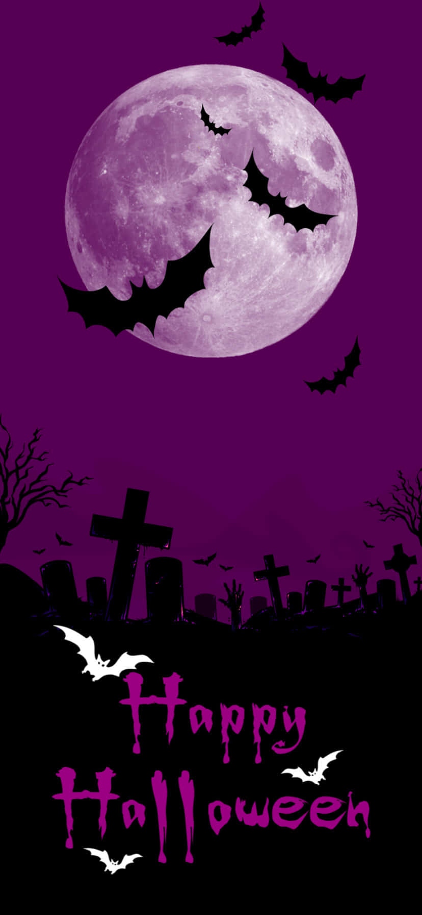 Dark Purple iPhone Halloween Background