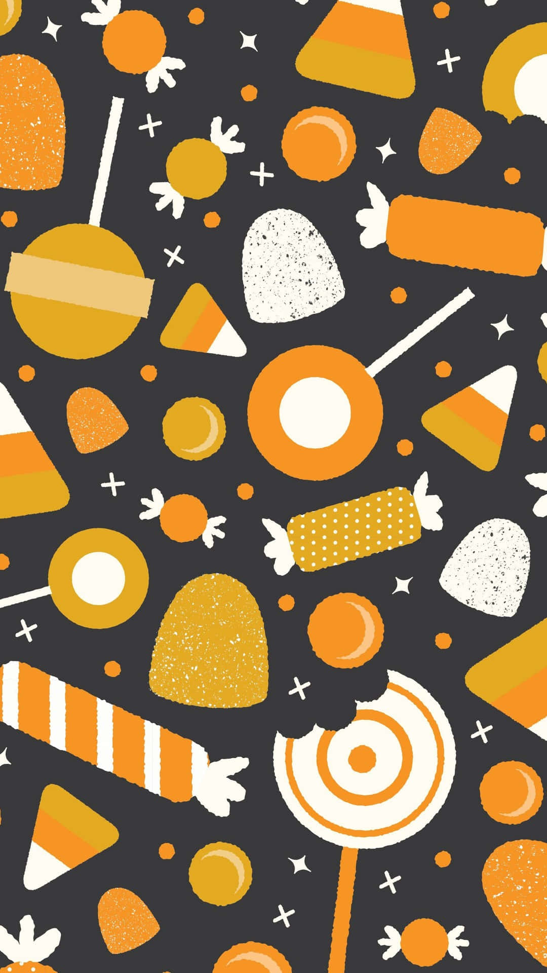 Candies And Lollipop Pattern For iPhone Halloween Background