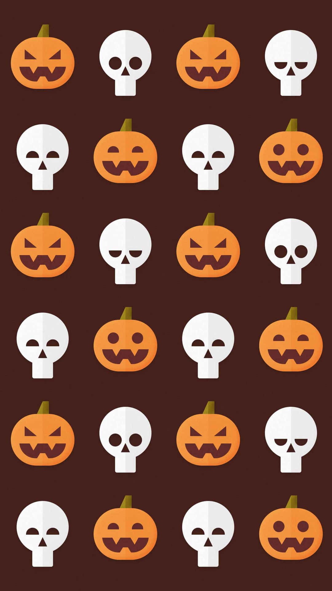 Skulls And Jack O'Lanterns iPhone Halloween Background