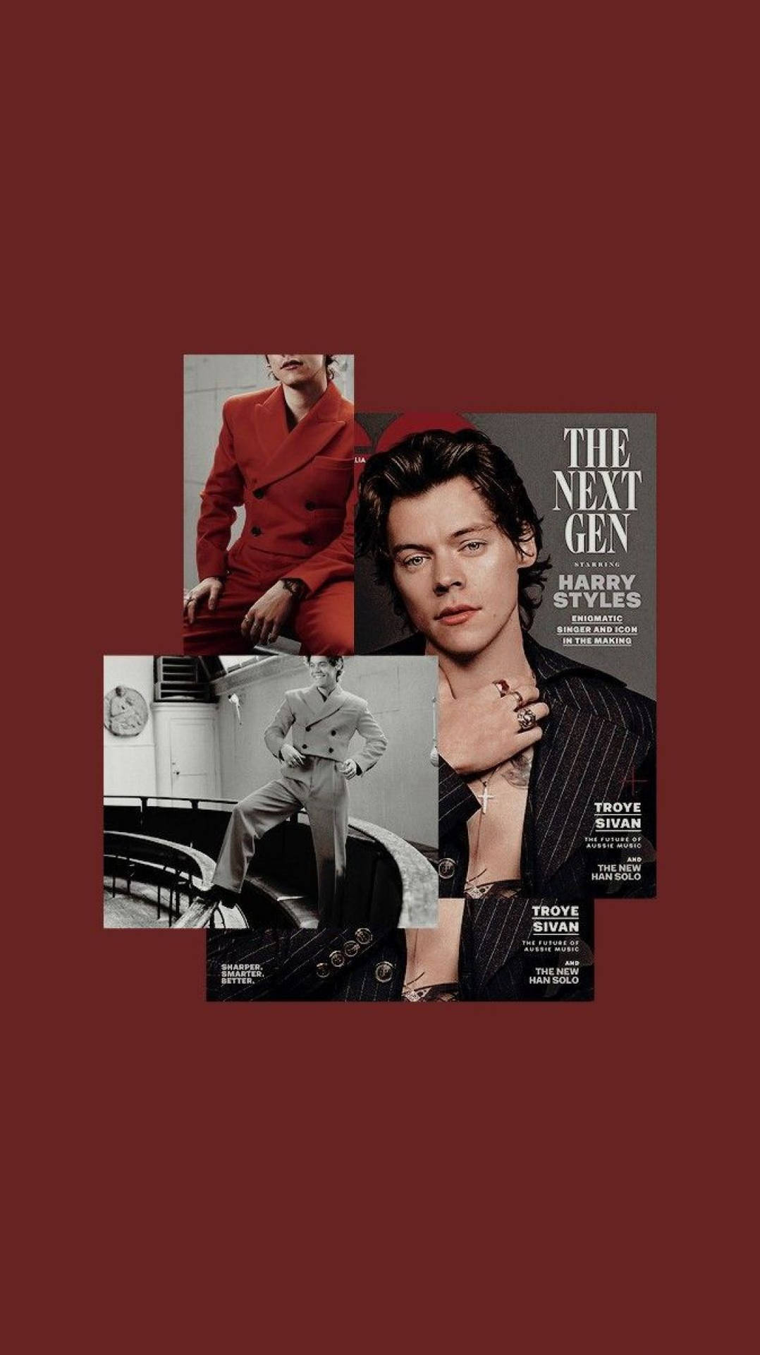 Iphonede Harry Styles En Revistas. Fondo de pantalla