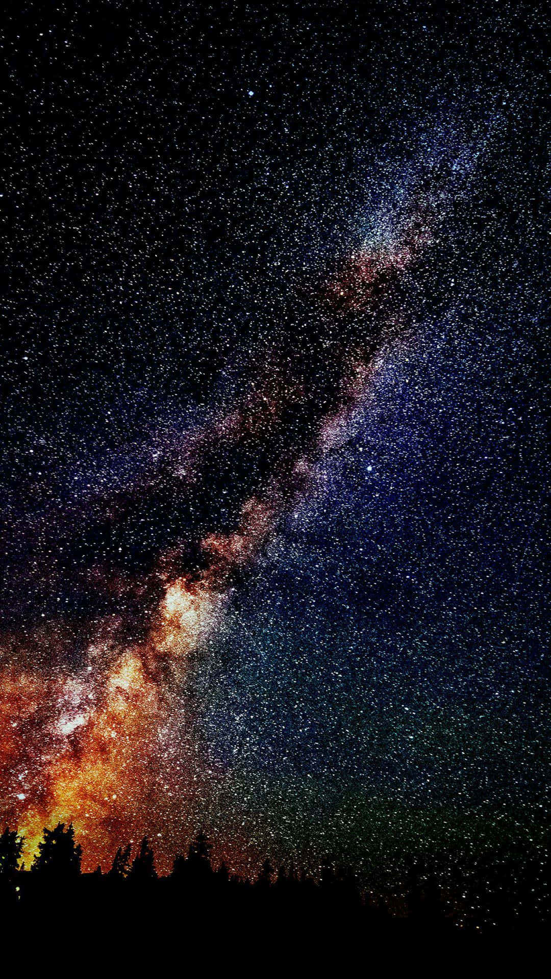 Sparkling Cosmos iPhone Home Screen