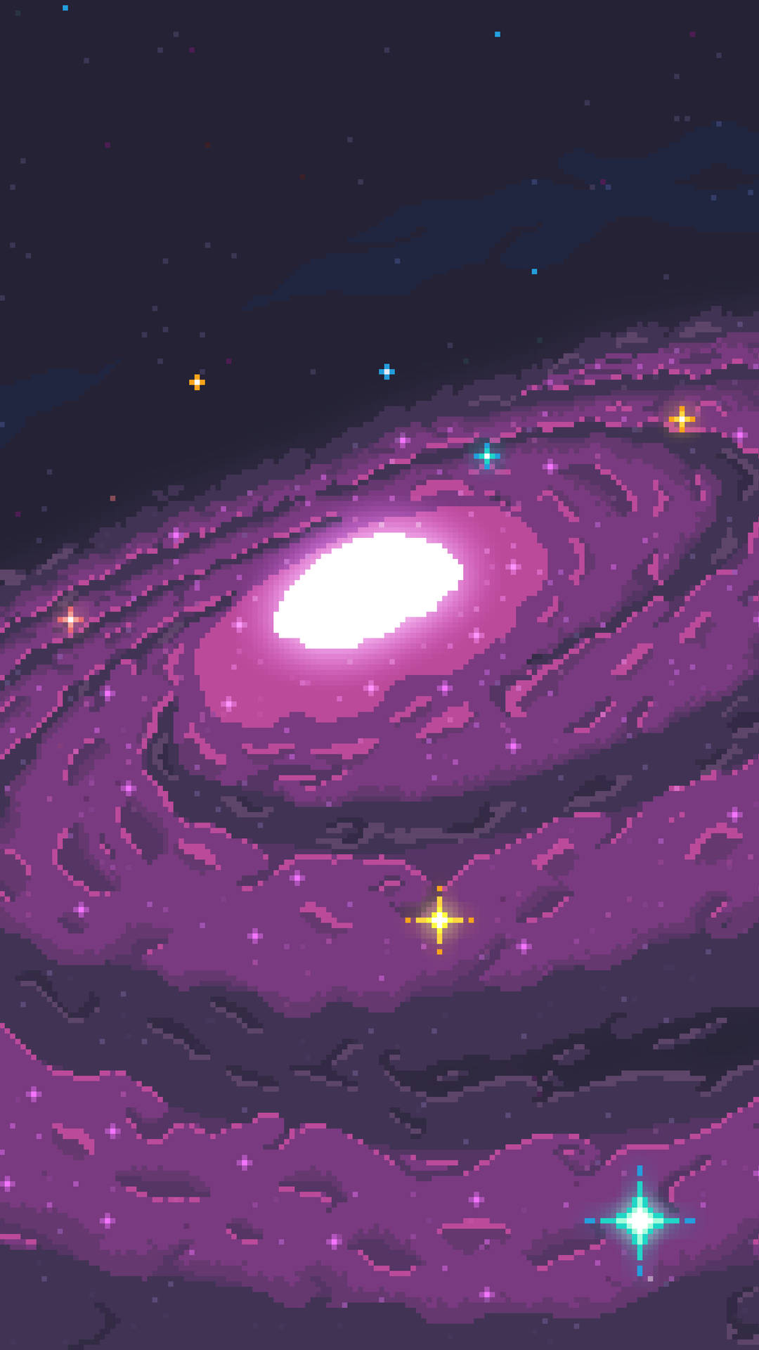 Iphonestartbildschirm Pixel Nebula Wallpaper
