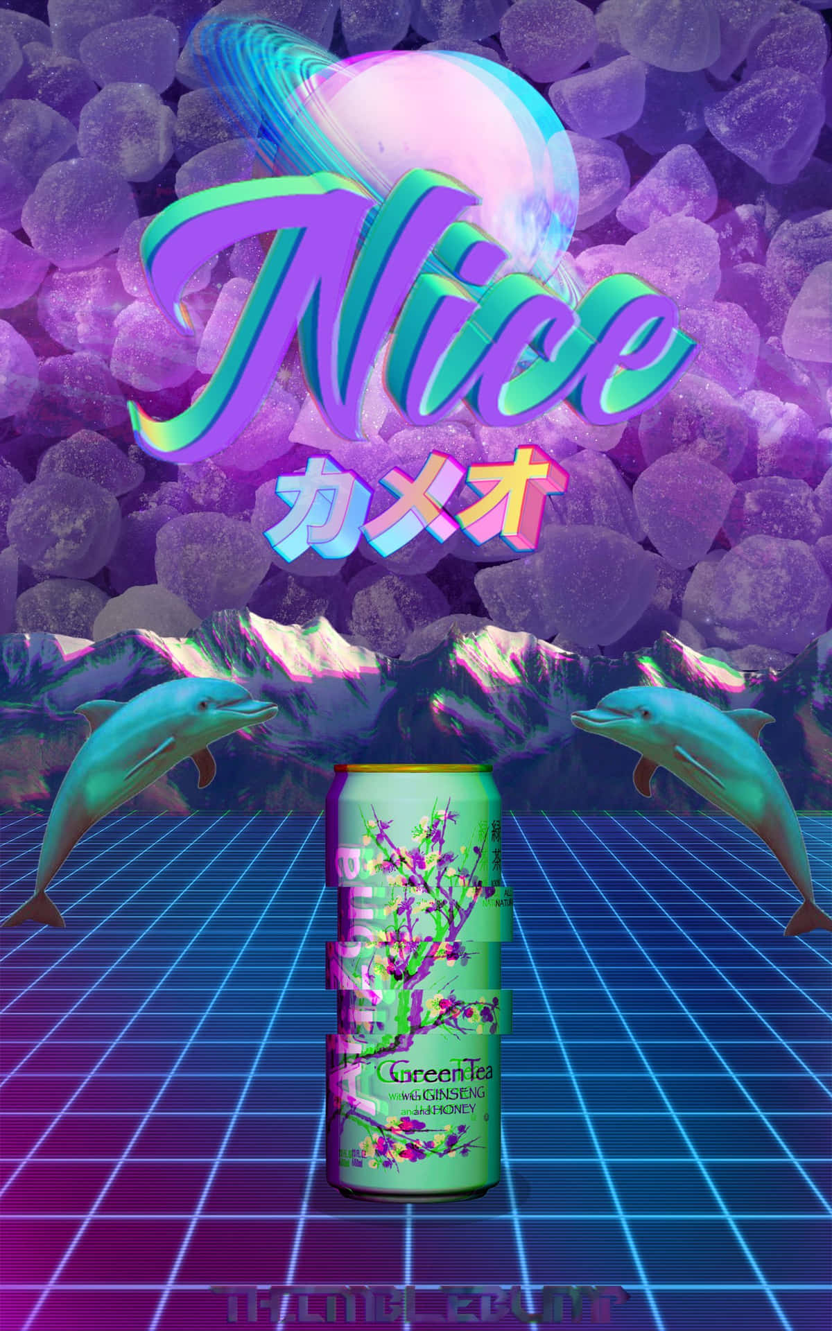 A Can Of Nice With A Dolphin In The Background