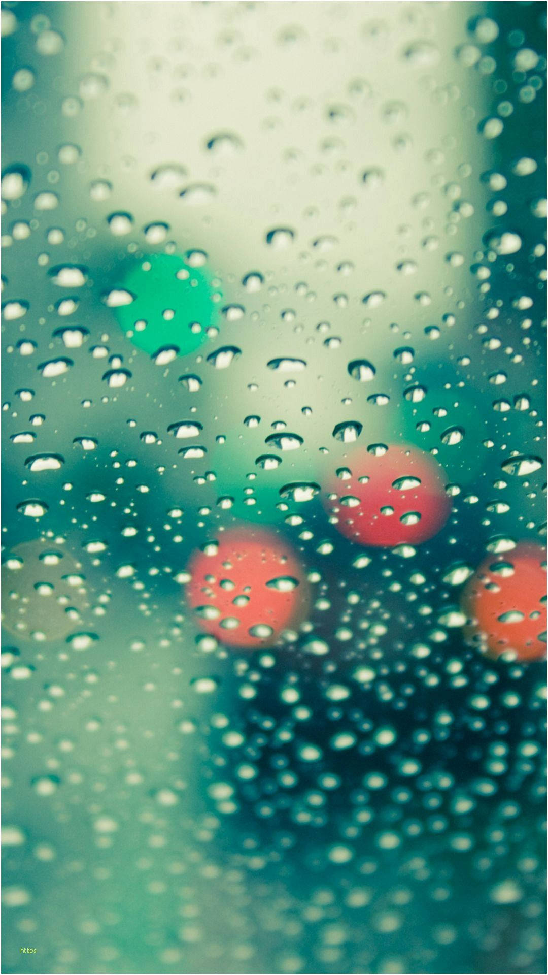 Billede Splish Splash - En glitter iPhone i regnen Wallpaper