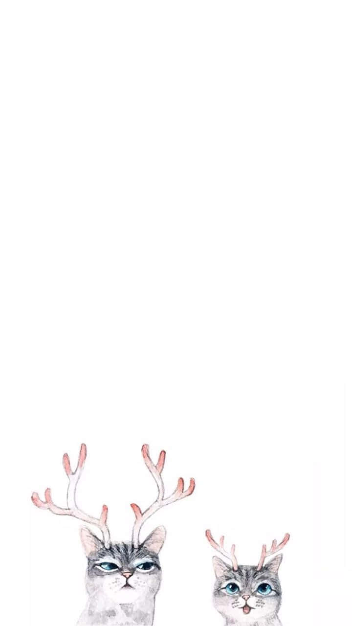 Iphone Simple Cute Antlers Wallpaper