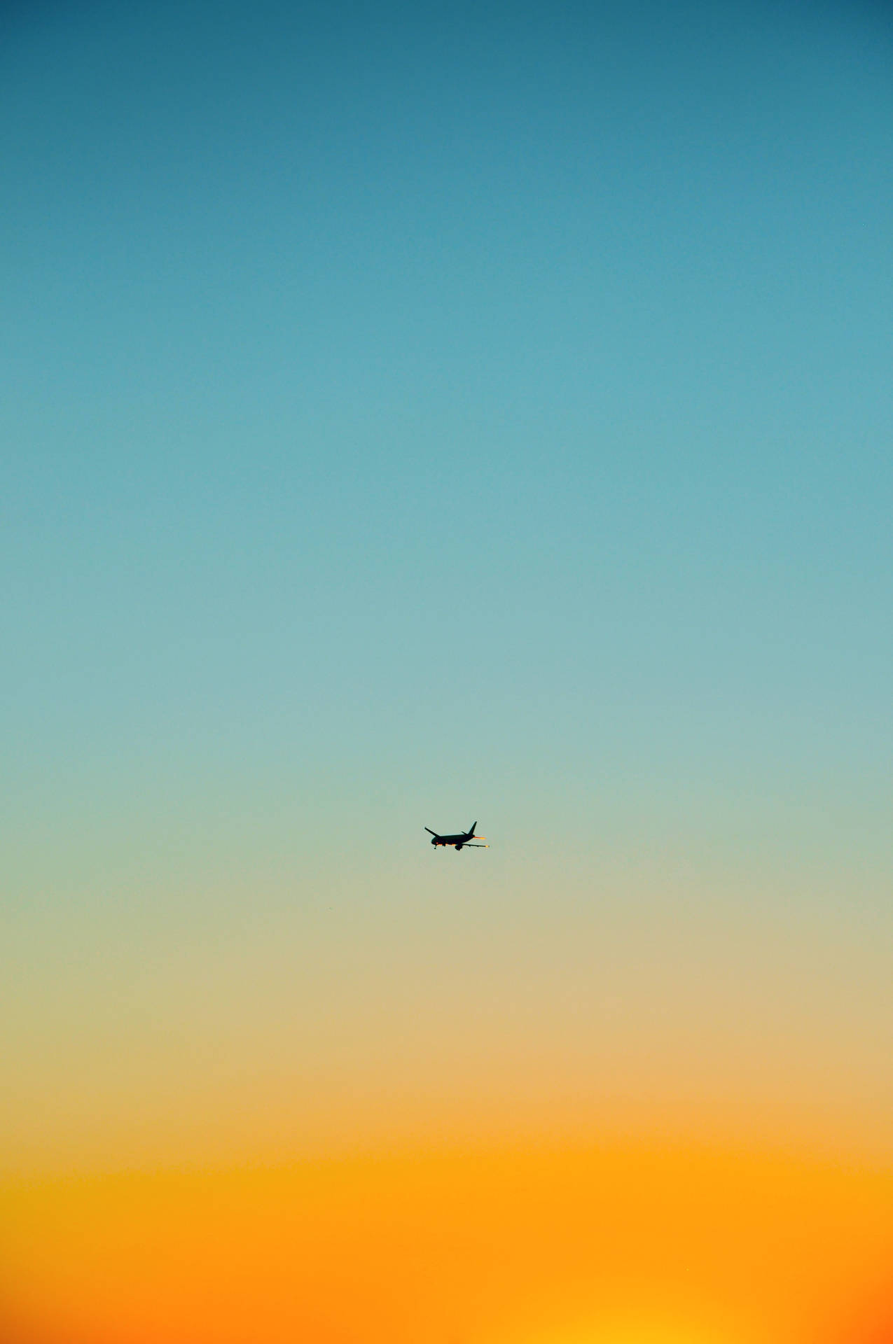 Iphonereise Flugzeug Ästhetik Sonnenuntergang Wallpaper