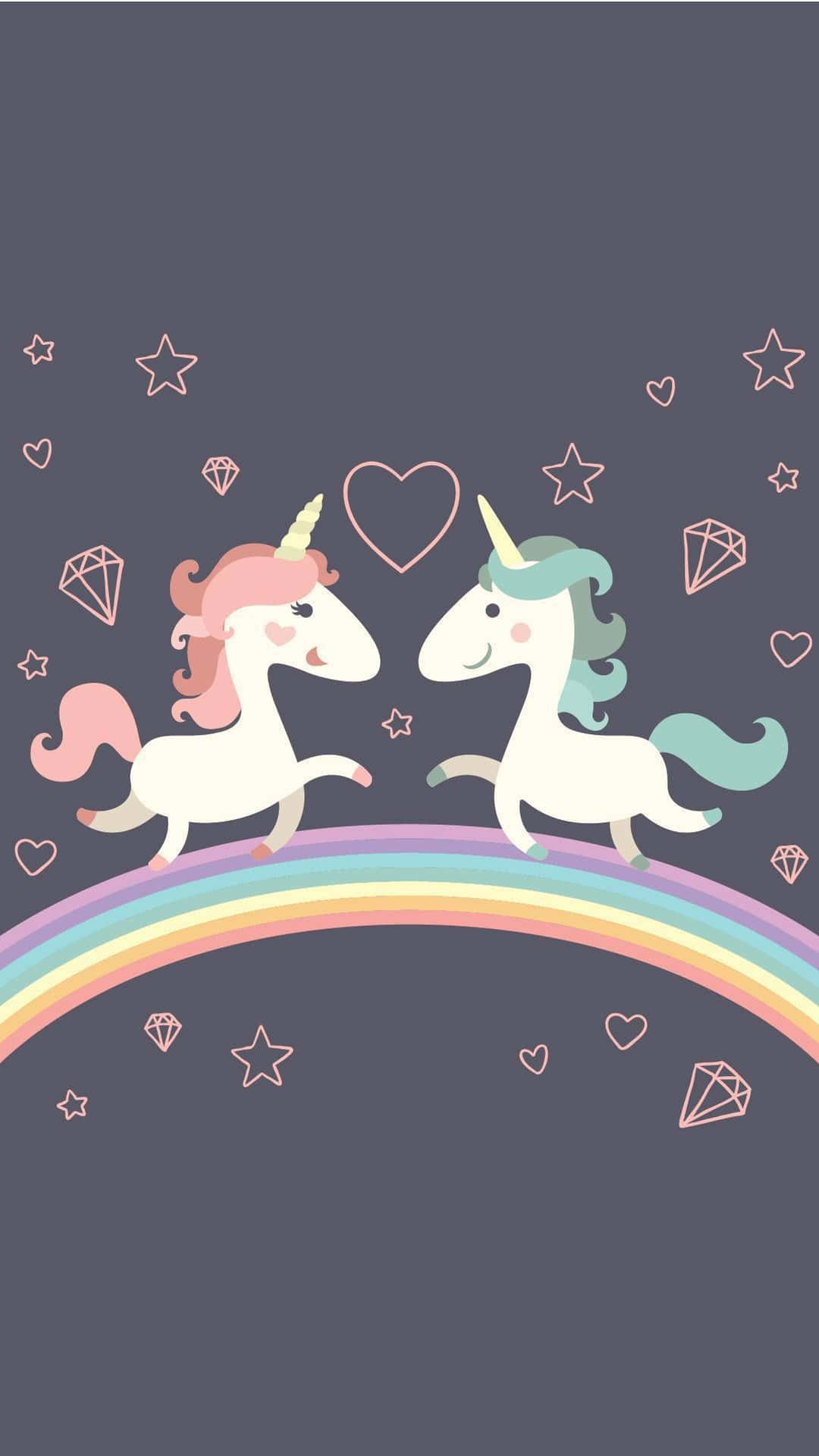 Blue And Pink iPhone Unicorn Wallpaper