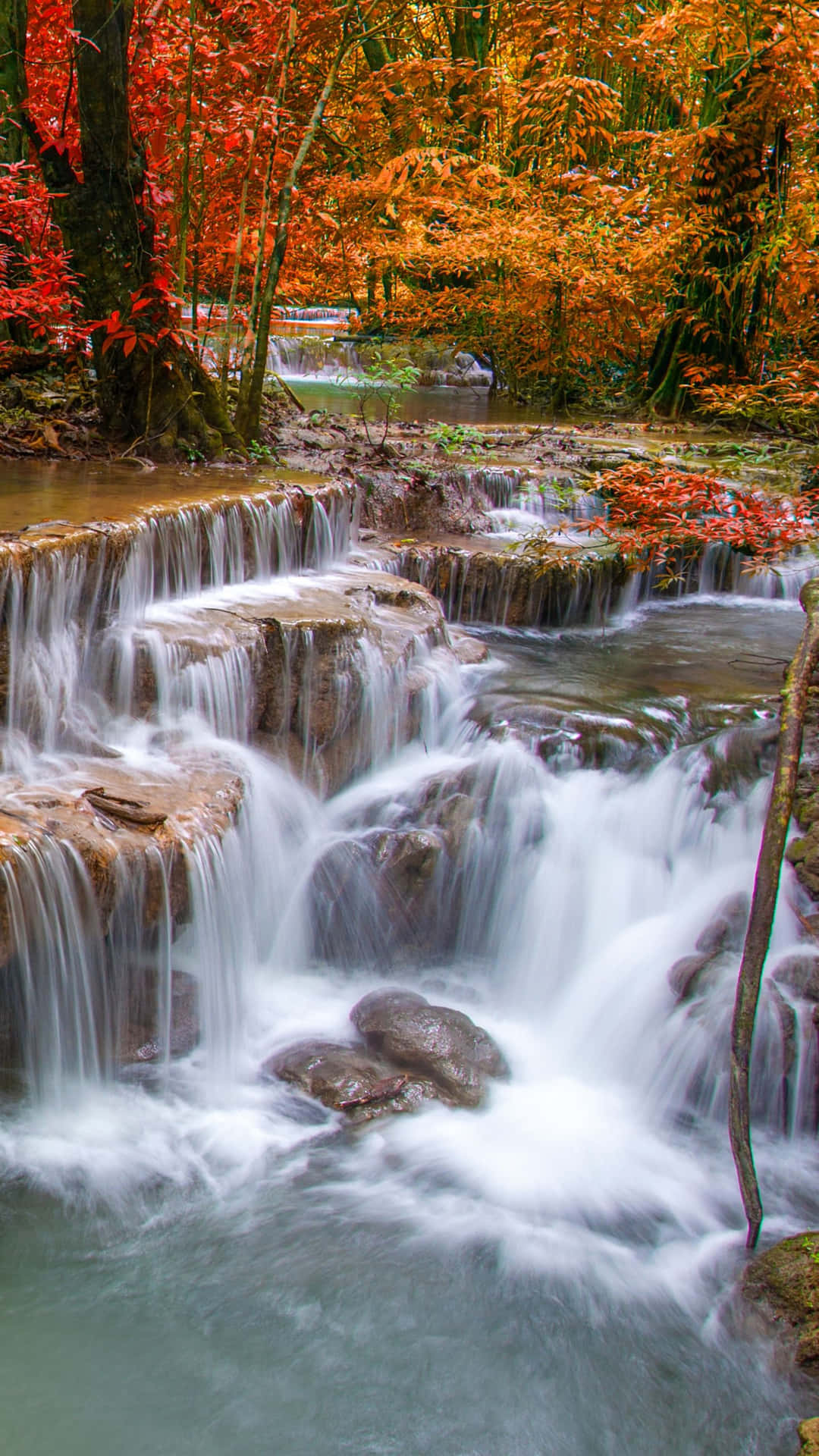 Enjoy the tranquillity of an iPhone Waterfall Wallpaper