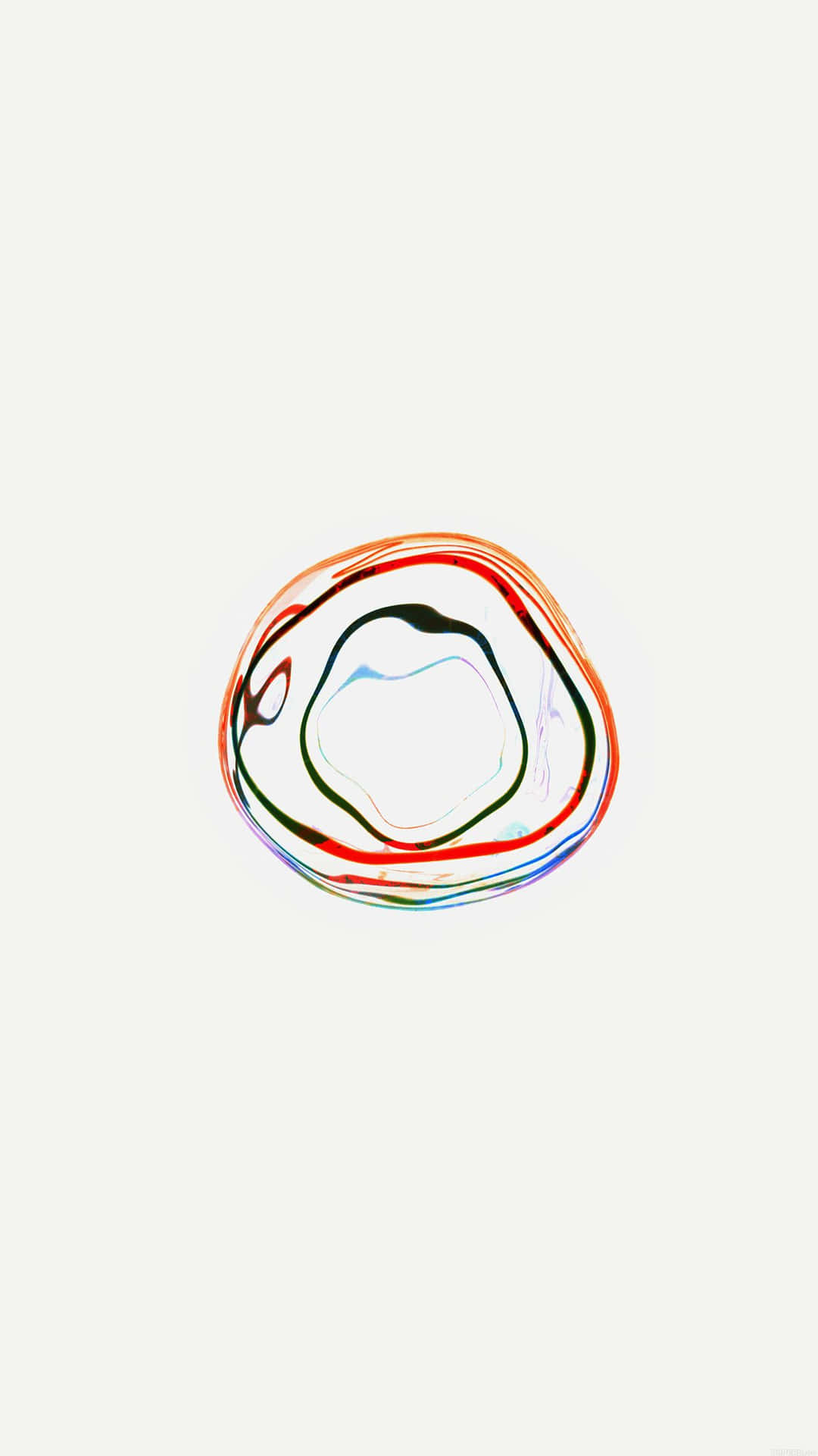 iPhone White Colorful Bubble Wallpaper