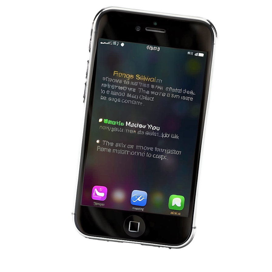 Iphone With Siri Activation Png Avx PNG