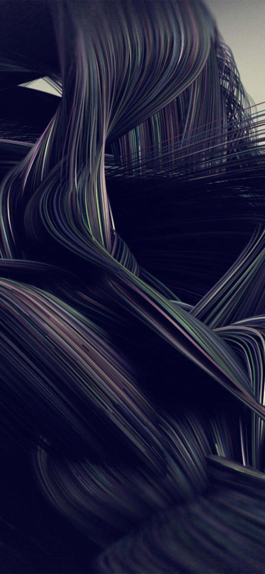 iPhone X Abstract Dark Line Braids Wallpaper