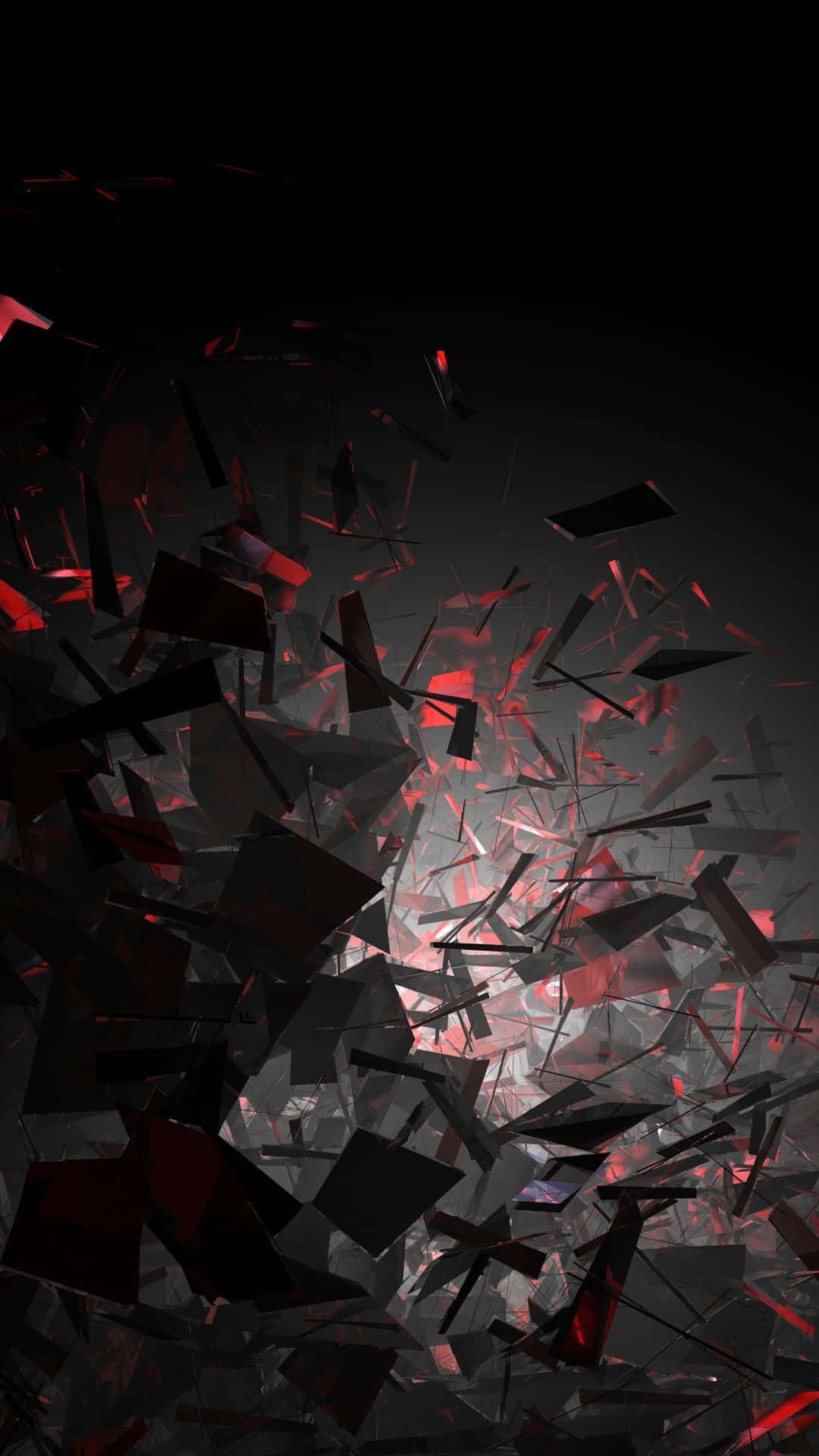 Iphone X Abstract Dark Shapes Shattered Wallpaper