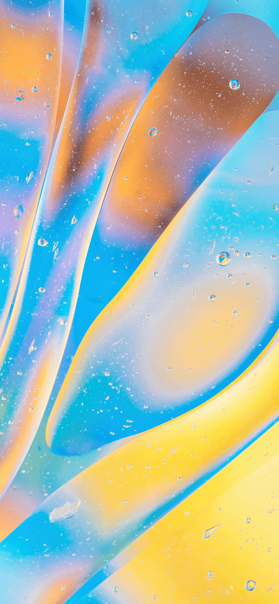 Iphone X Abstract Light Blue And Yellow Wallpaper