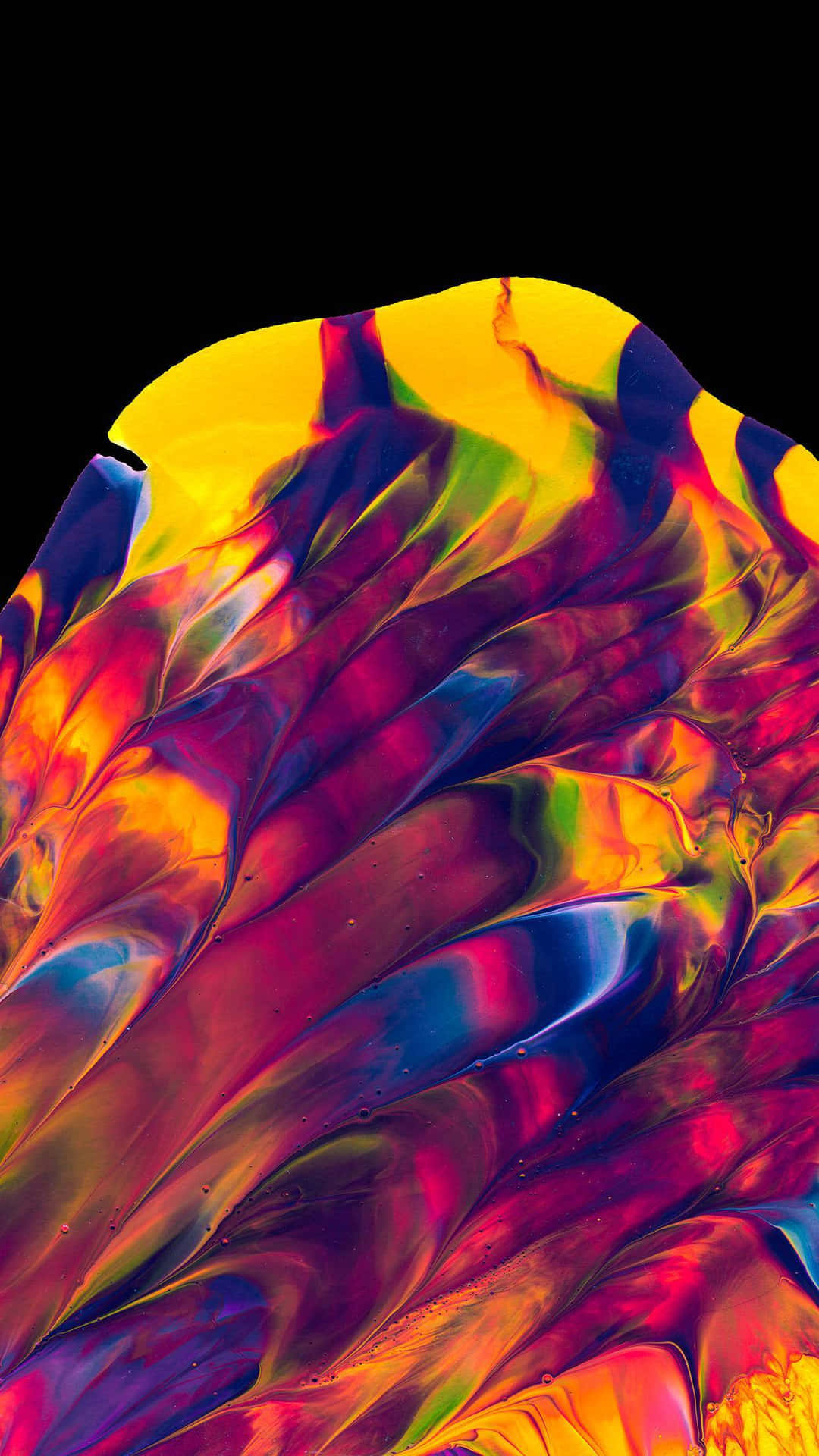 Iphone X Abstract Vibrant Paint Mix Wallpaper
