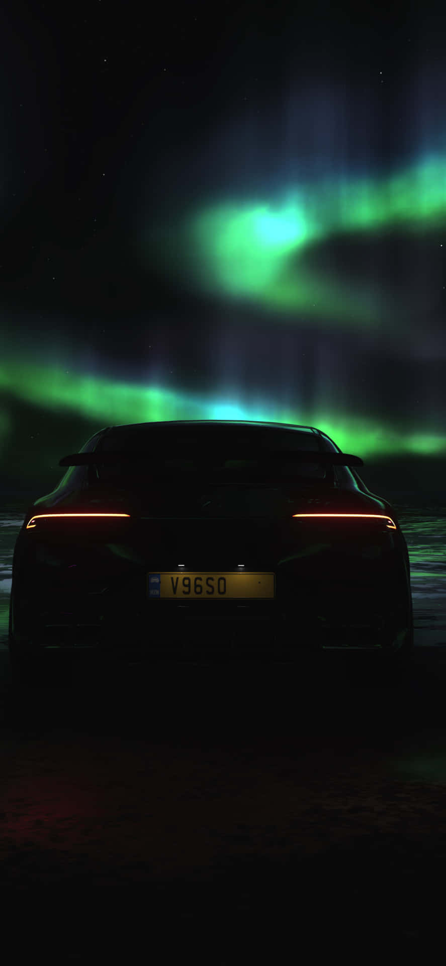 Iphone X Amg Gt-r Background&Northern Light