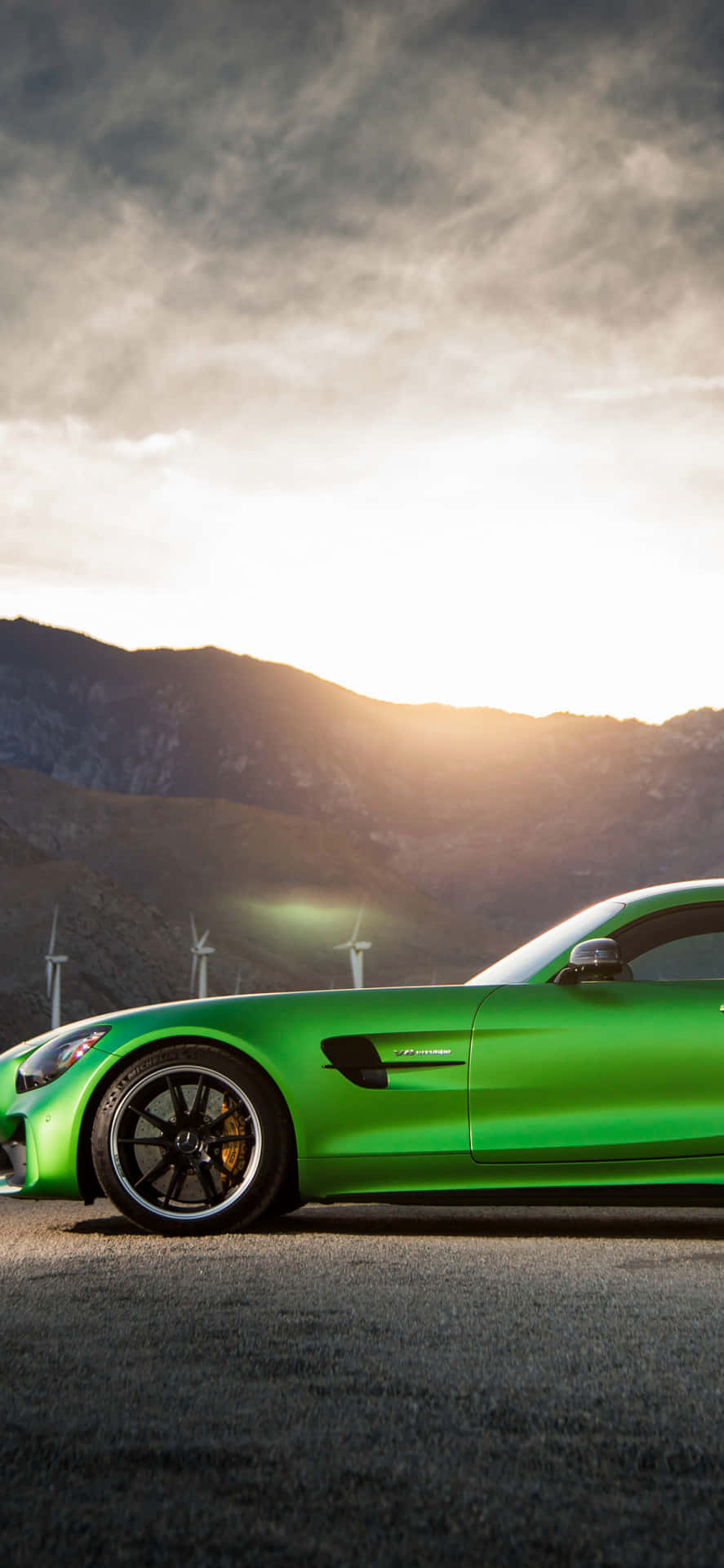 Iphone X Amg Gt-r Background Side Nose Of AMG GT