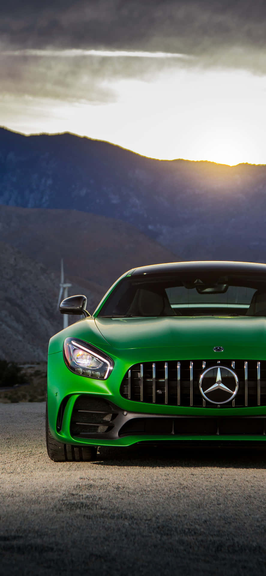 Iphone X Amg Gt-r Background Green Nose Of AMG GT