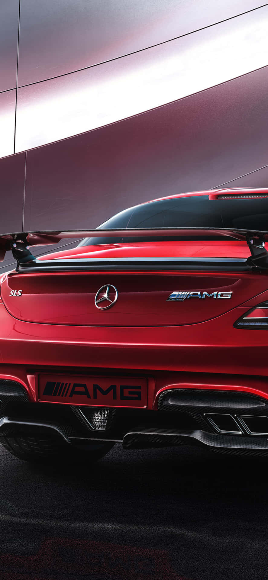 Iphone X Amg Gt-r Background Red Trunk Of AMG GT