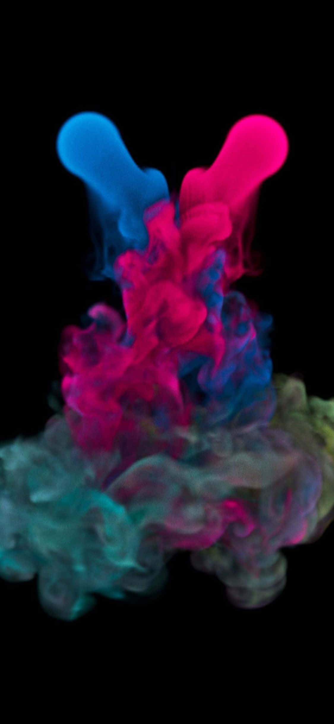 A Colorful Smoke Is Floating In The Air
