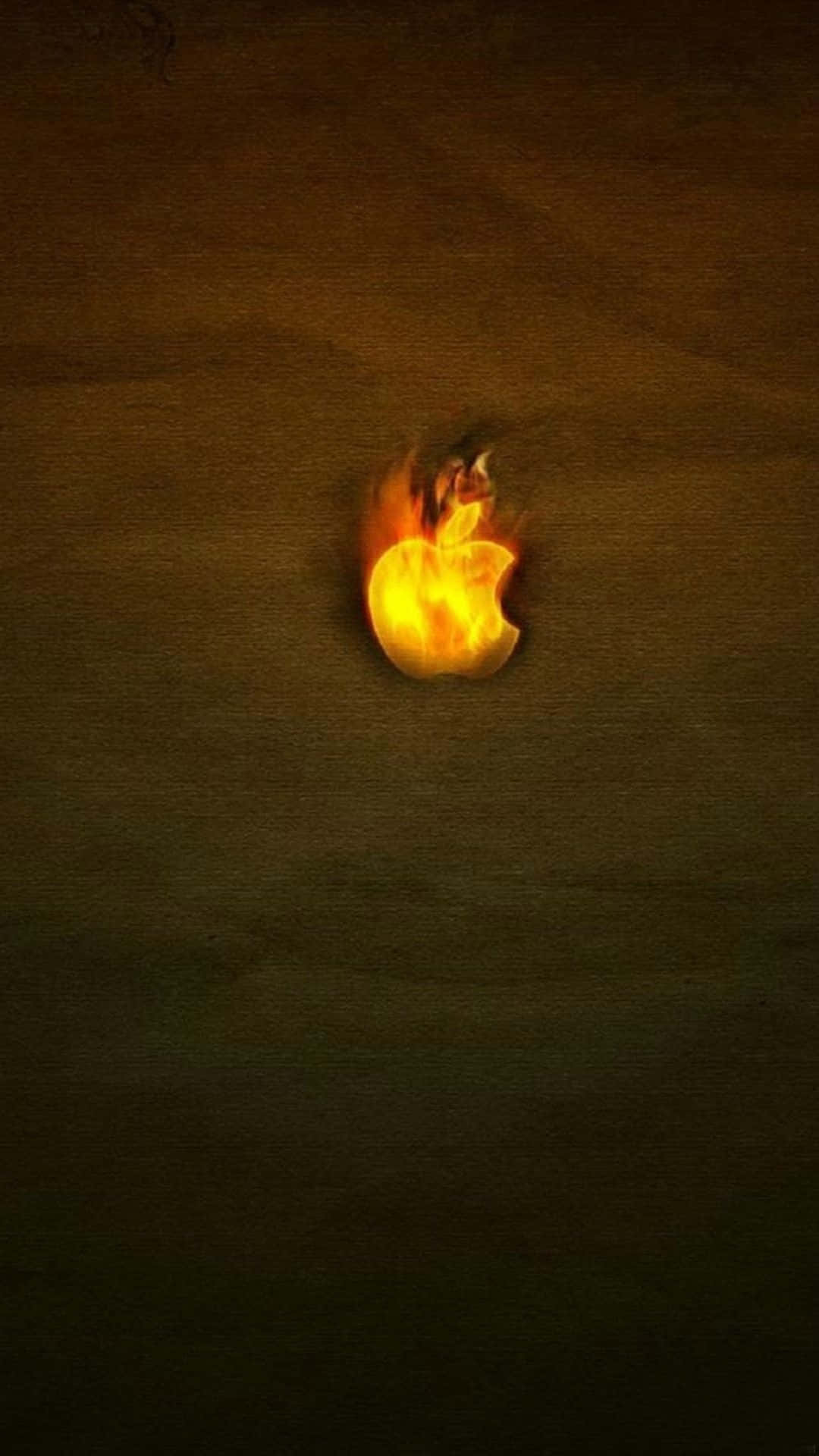 Fiery Iphone X Apple Background