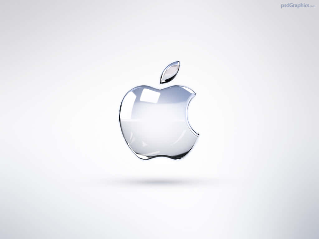 Ljussom Glimmar Från Den Ikoniska Apple-logotypen På Iphone X. Wallpaper
