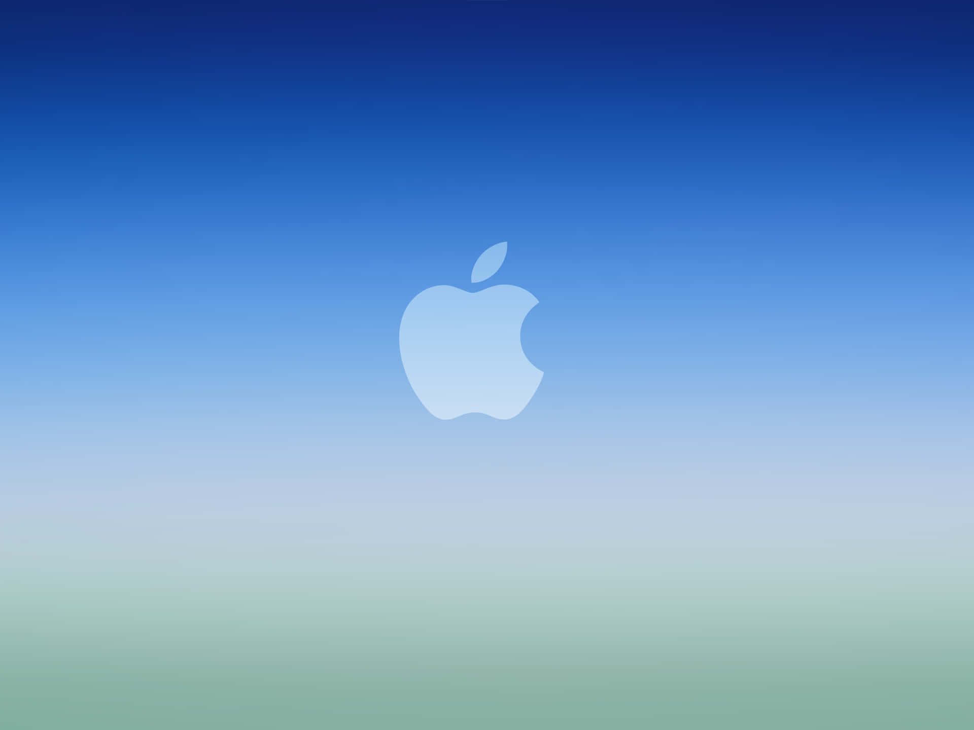Apple Logo On A Blue Background Wallpaper