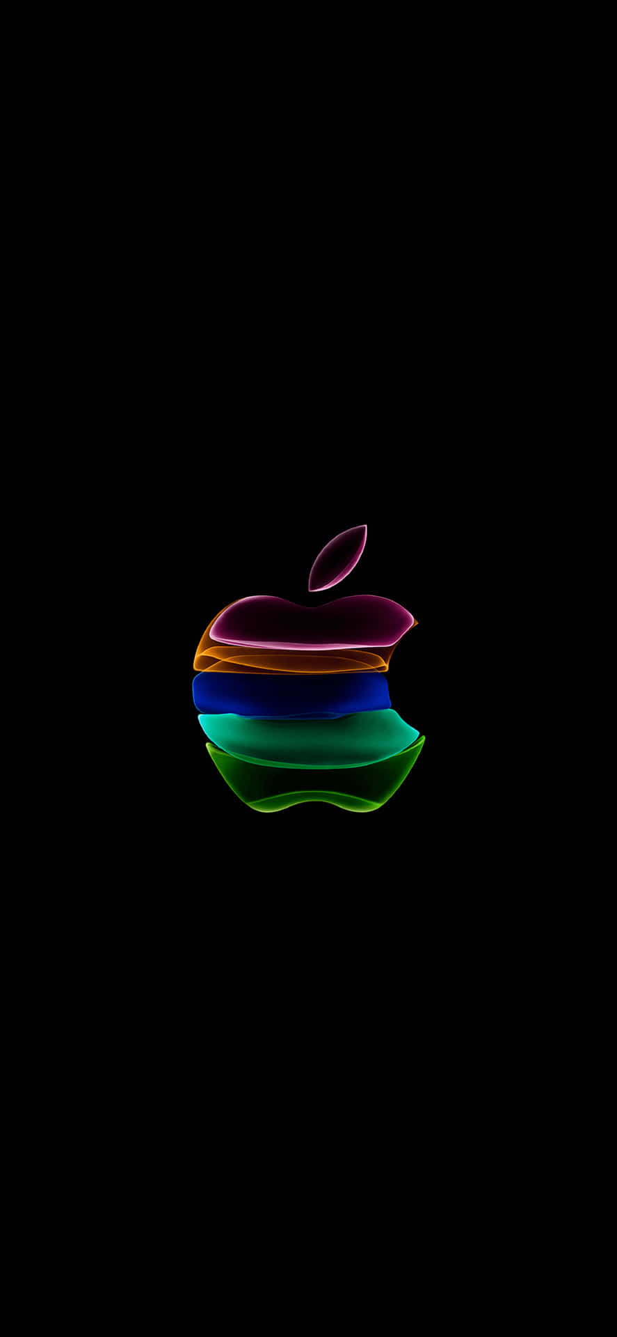 Iphone X Apple Logo Holograph Wallpaper