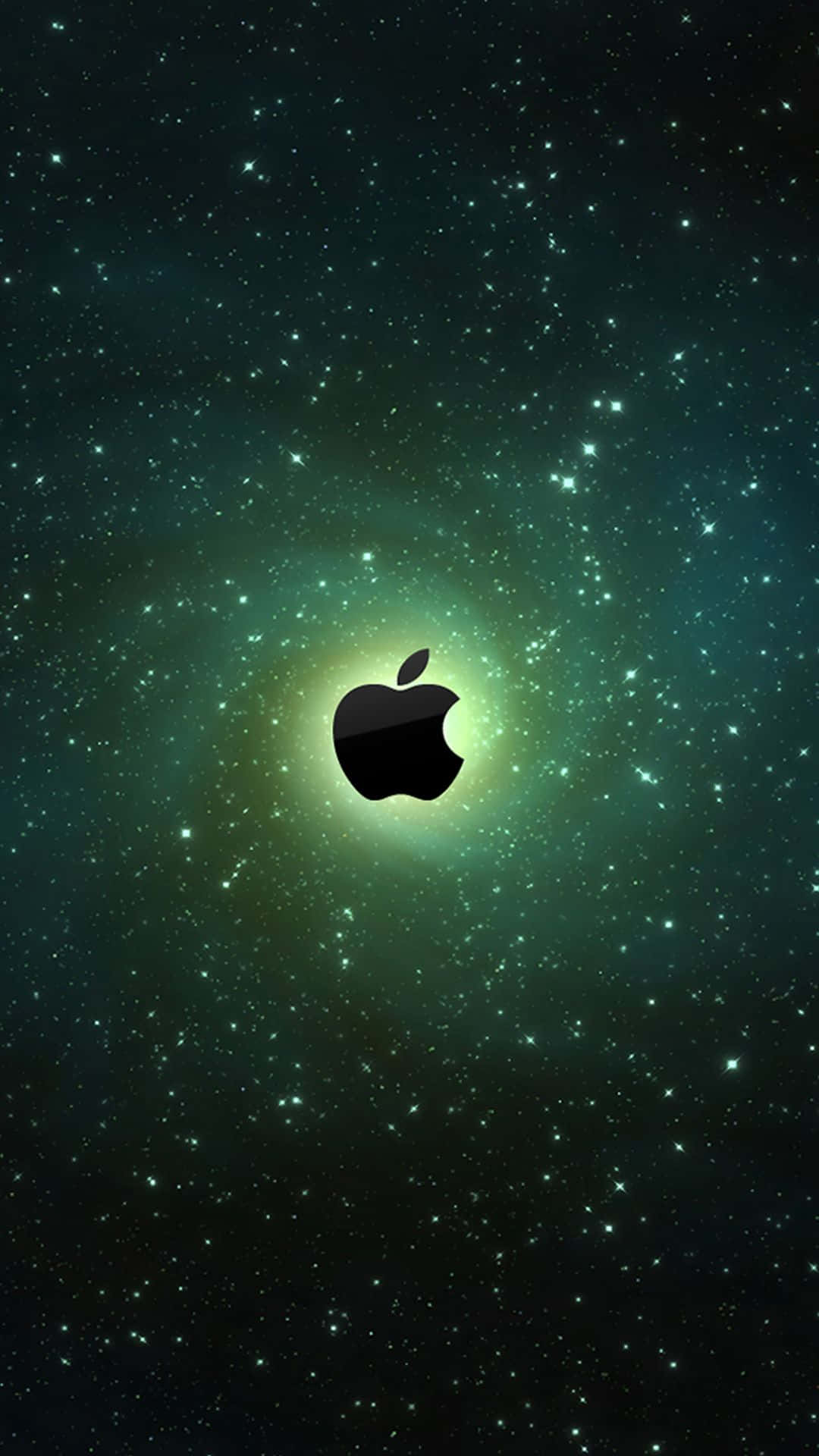 Logoet for Apple iPhone X dukker op på en sort graderet baggrund. Wallpaper
