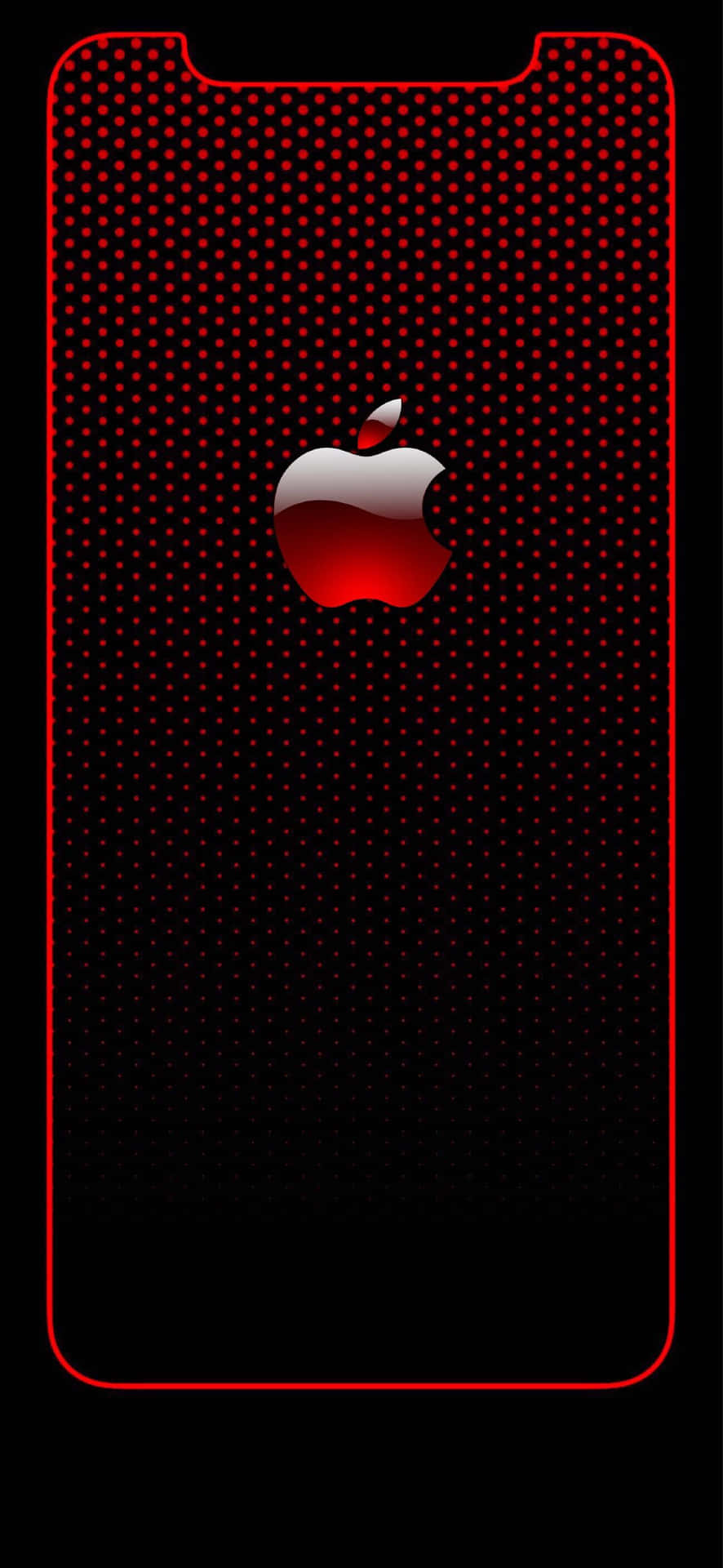 Apple iPhone X Logo Tapet: Oplev Apple iPhone X logoet i en farverig grafisk tapet. Wallpaper