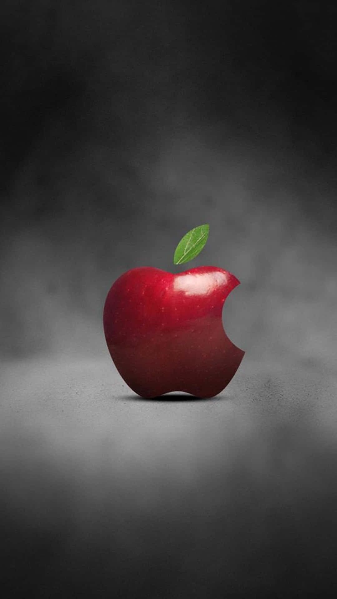 Det ikoniske Apple logo på iPhone XS baggrund. Wallpaper