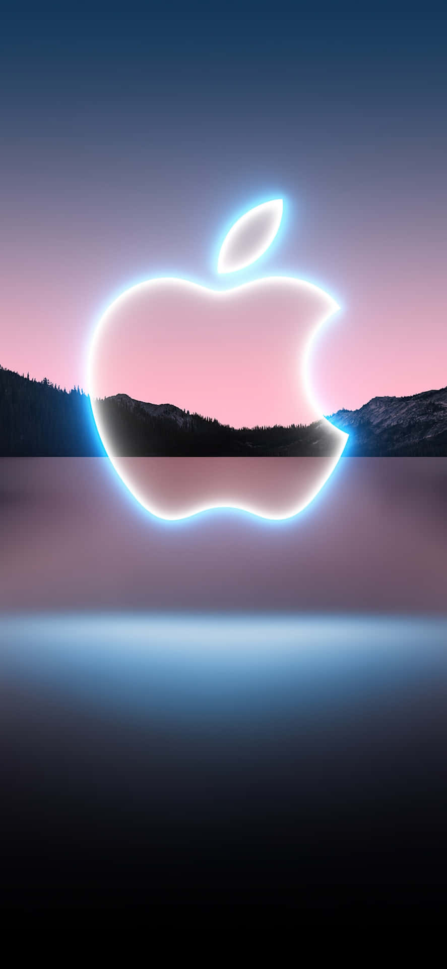 Apple's ikoniske iPhone X med Logo Wallpaper