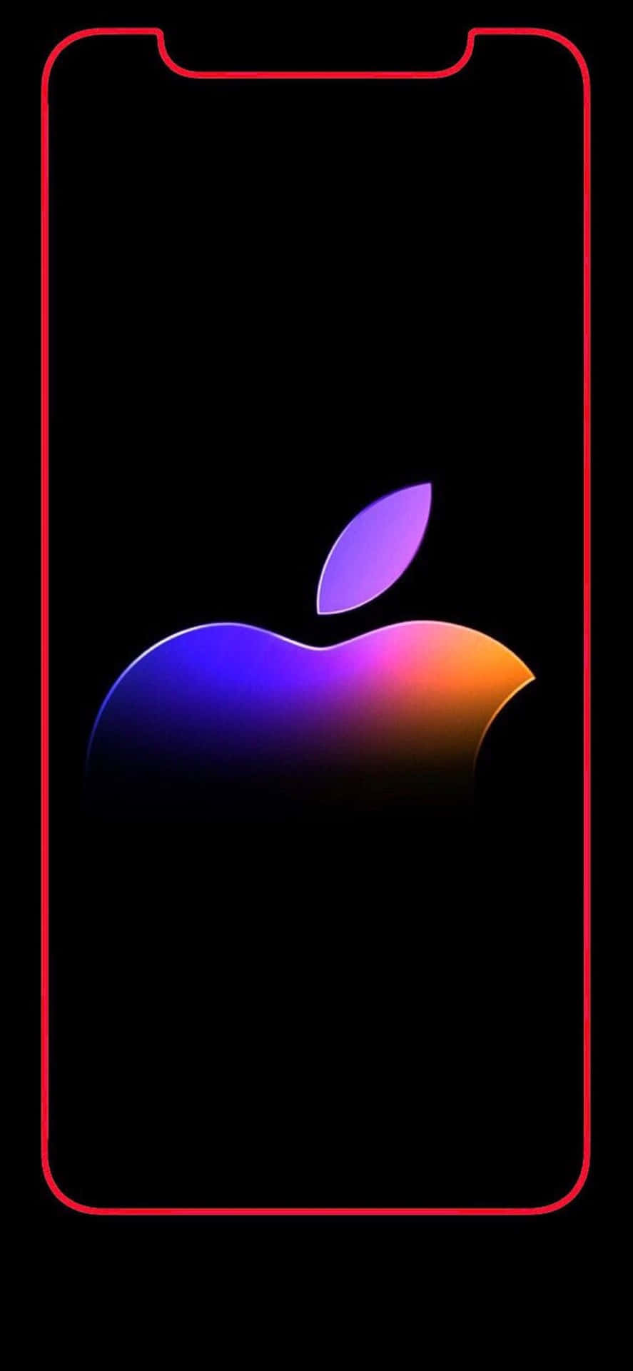 SDet ikoniske Apple-logo, der ses på bagsiden af ​​iPhone XS Wallpaper