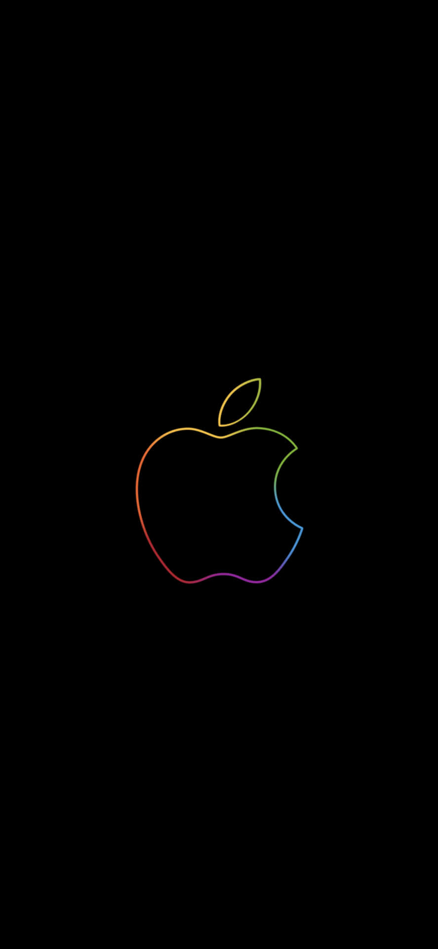 Æble logo med iPhone X baggrund. Wallpaper