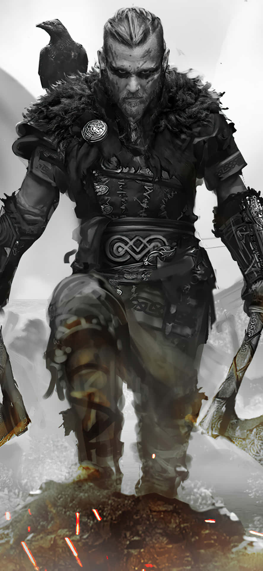 Iphonex Assassins Creed Valhalla Hintergrund Mit Doppelaxt