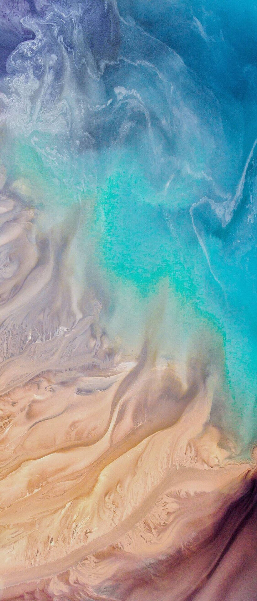 iPhone X Beach Leeching Waves Wallpaper