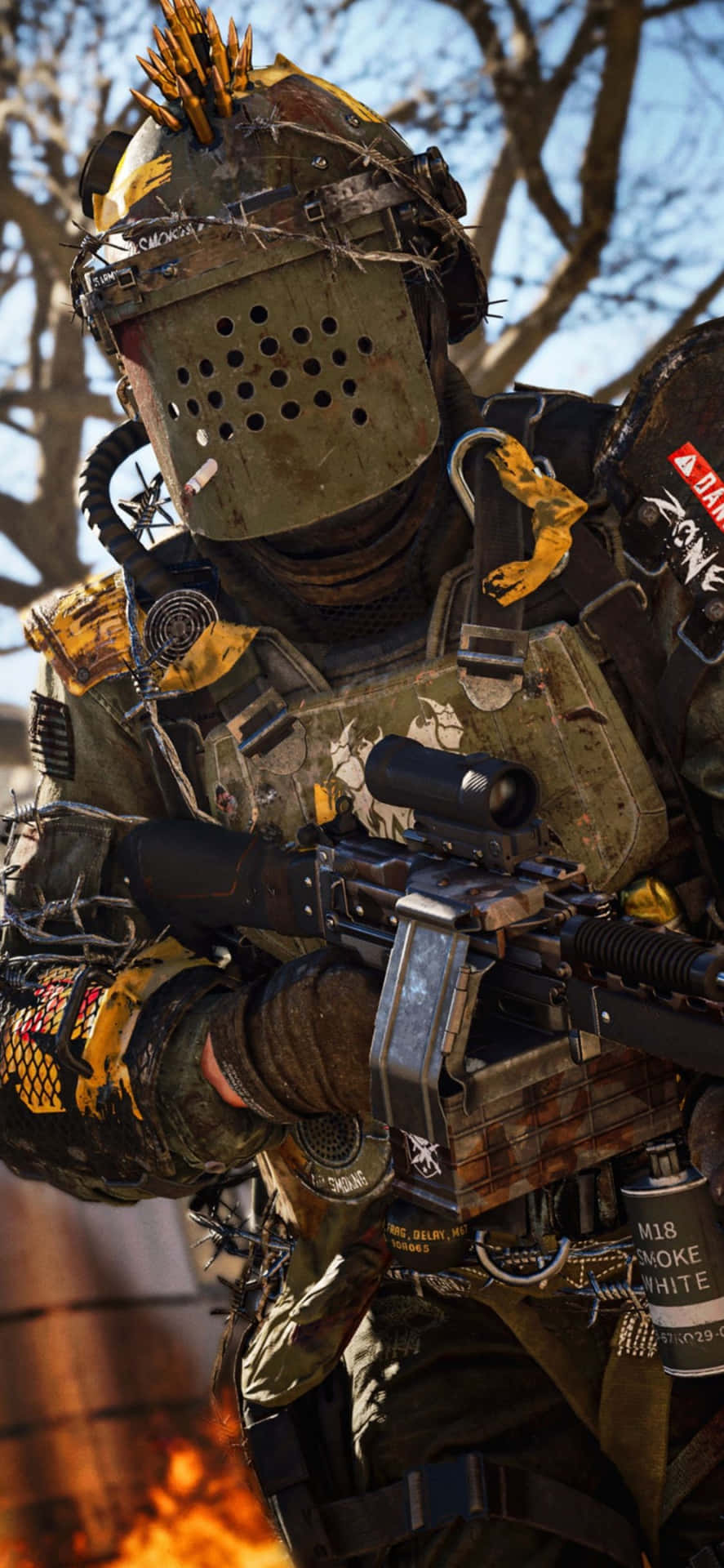 Iphonex Call Of Duty Black Ops Cold War Bakgrundssoldat.
