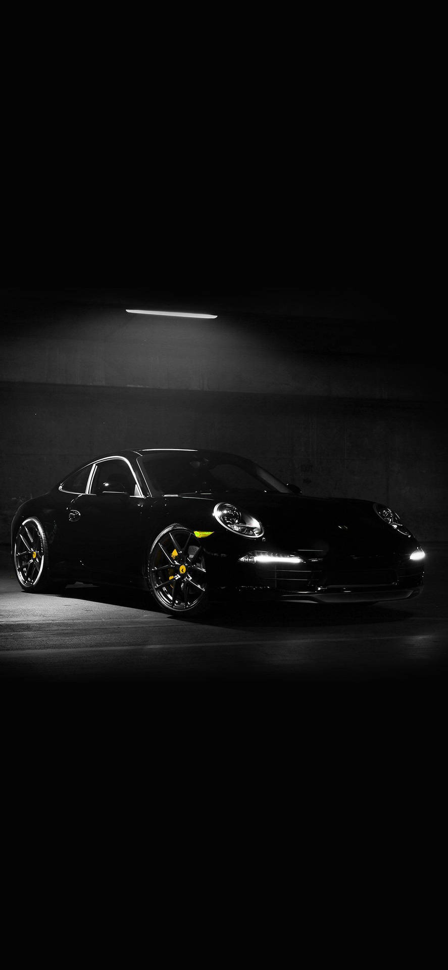 iPhone X Car Black Porsche Wallpaper