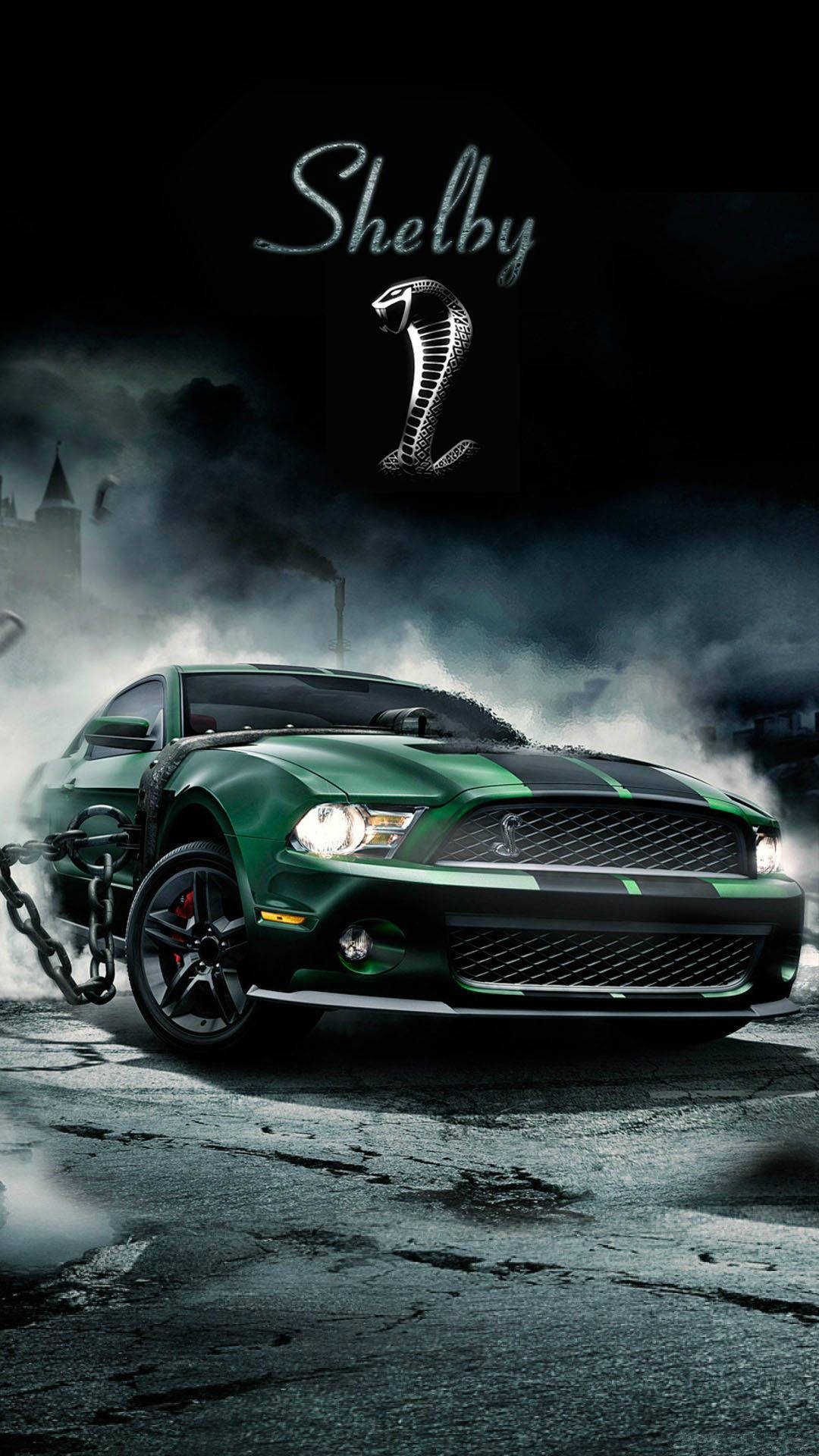 Iphone X Car Green Shelby Mustang Wallpaper