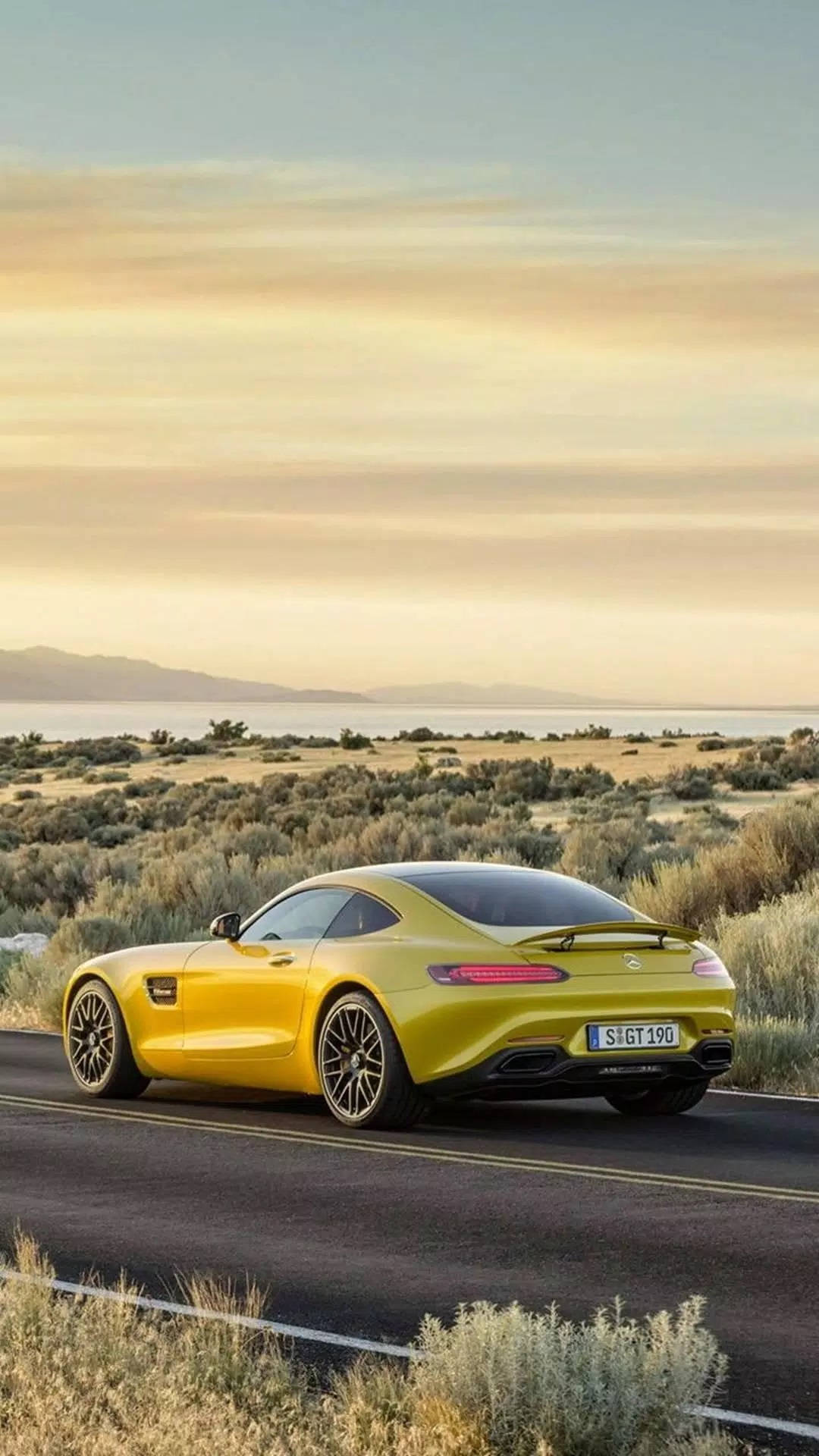 Exquisite Mercedes-AMG GT with iPhone X entrenched in the interior Wallpaper