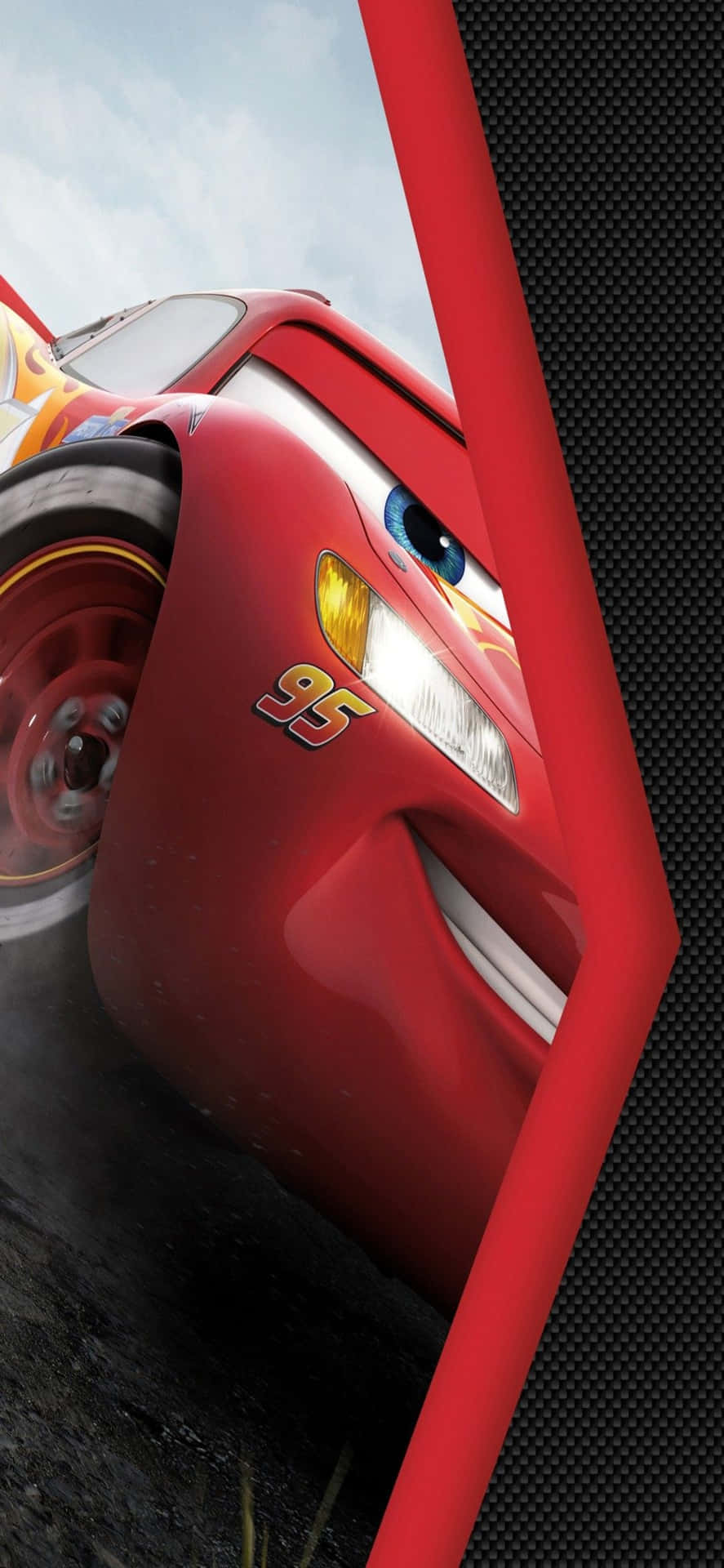 Happy Lightning McQueen Iphone X Cars Background