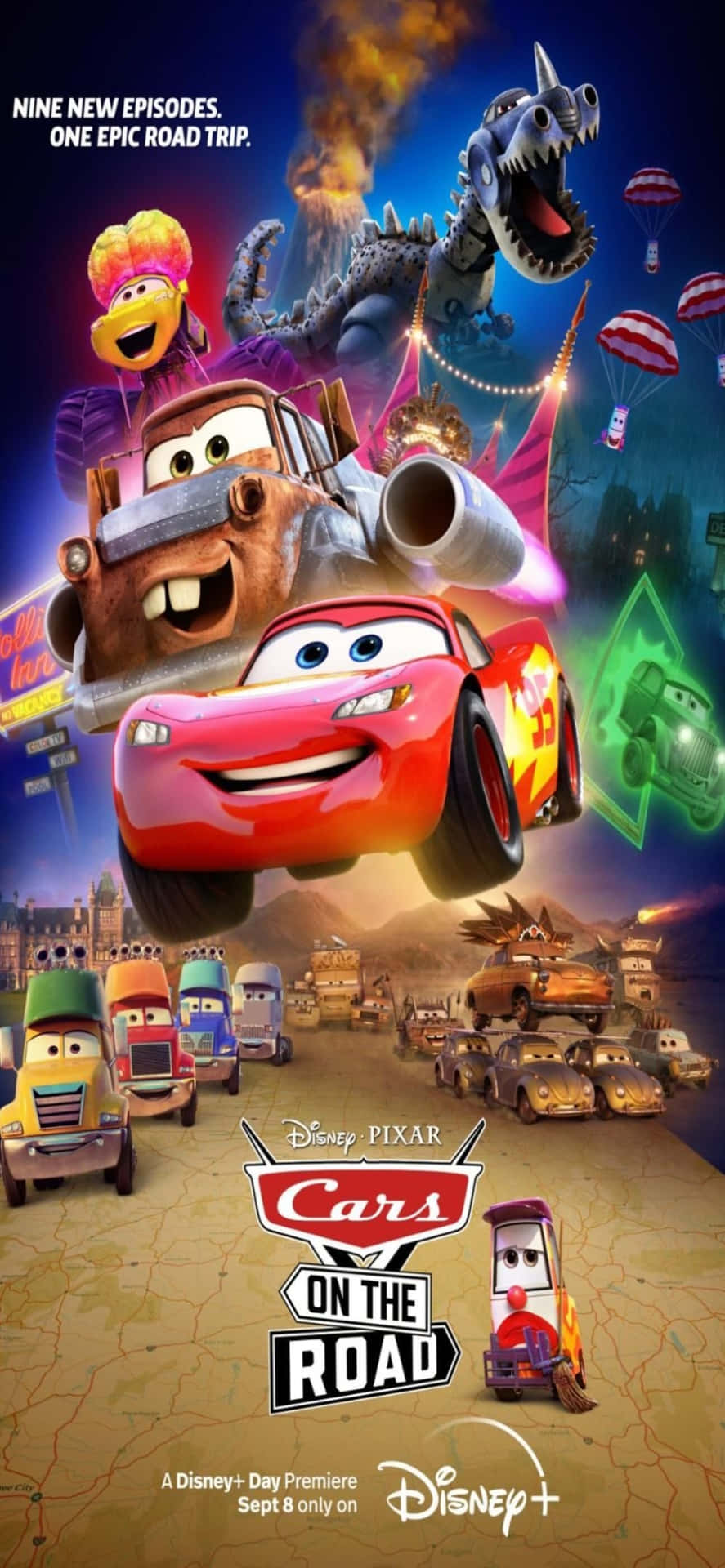 Disneyanimierter Film Iphone X Autos Hintergrund