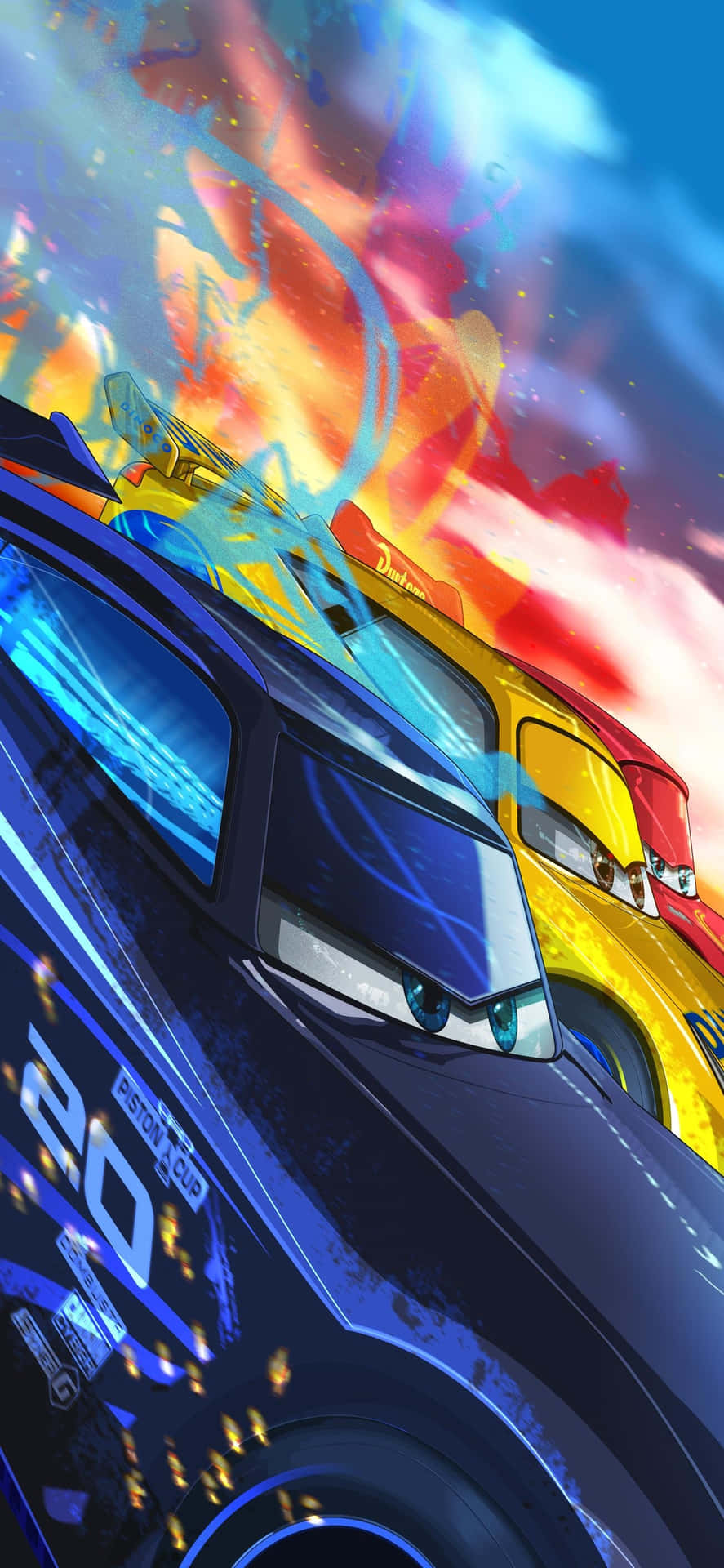 Lightning, Storm Race Iphone X Cars Background