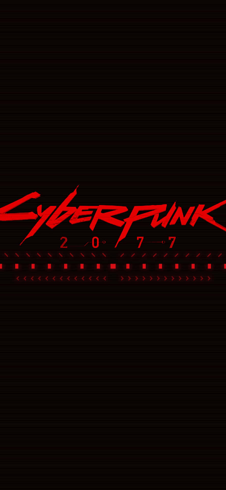 Fondode Pantalla Para Iphone X De Cyberpunk 2077 Con Un Póster Rojo.