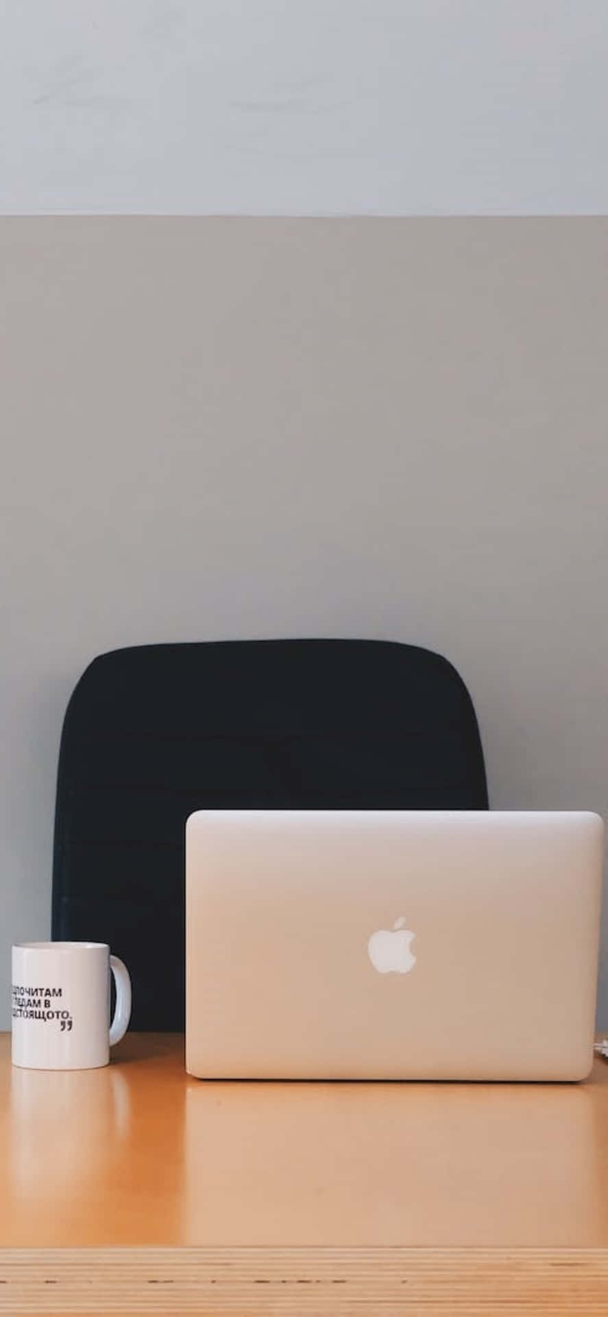 Iphone X Desk Background Wooden Desk With A Laptop And Cup