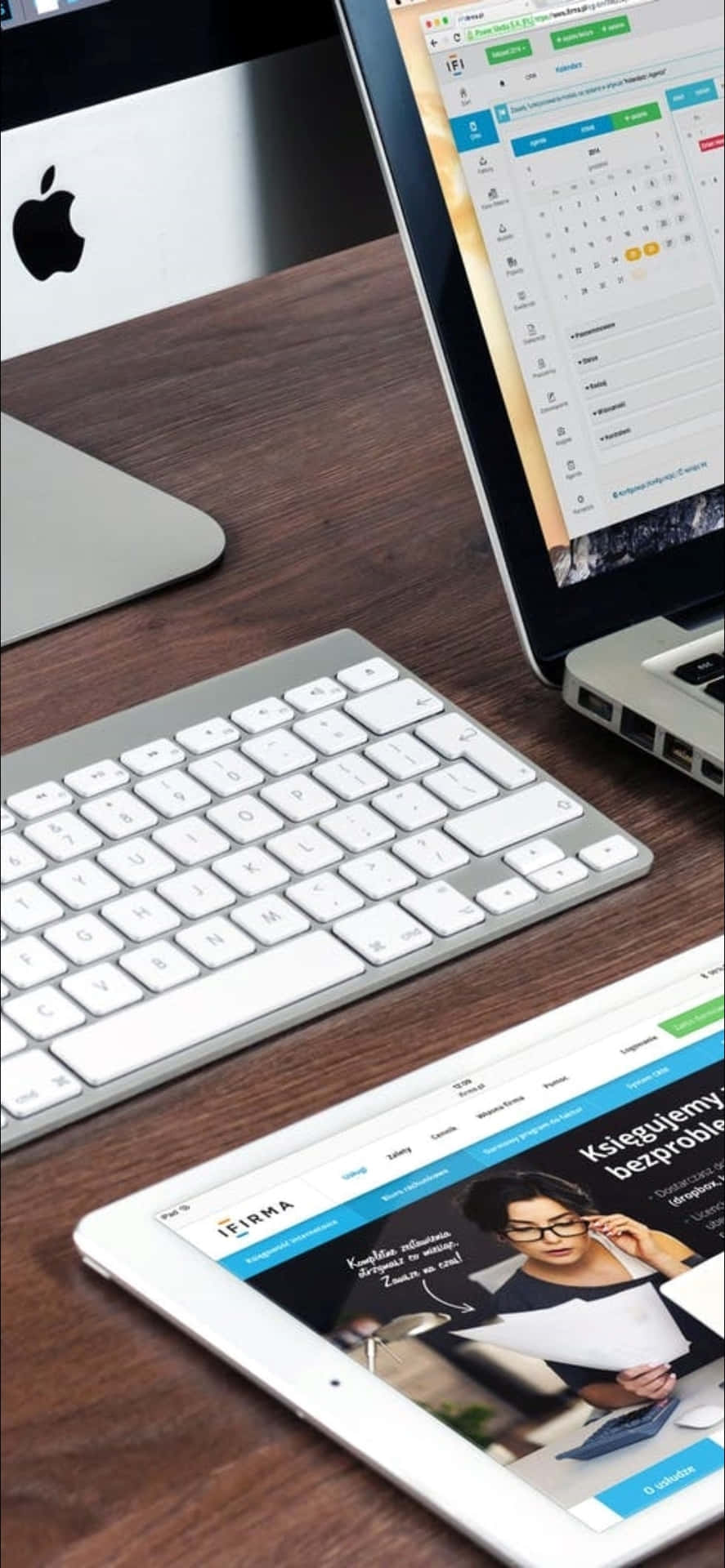 Iphone X Desk Background Laptop And A Keyboard
